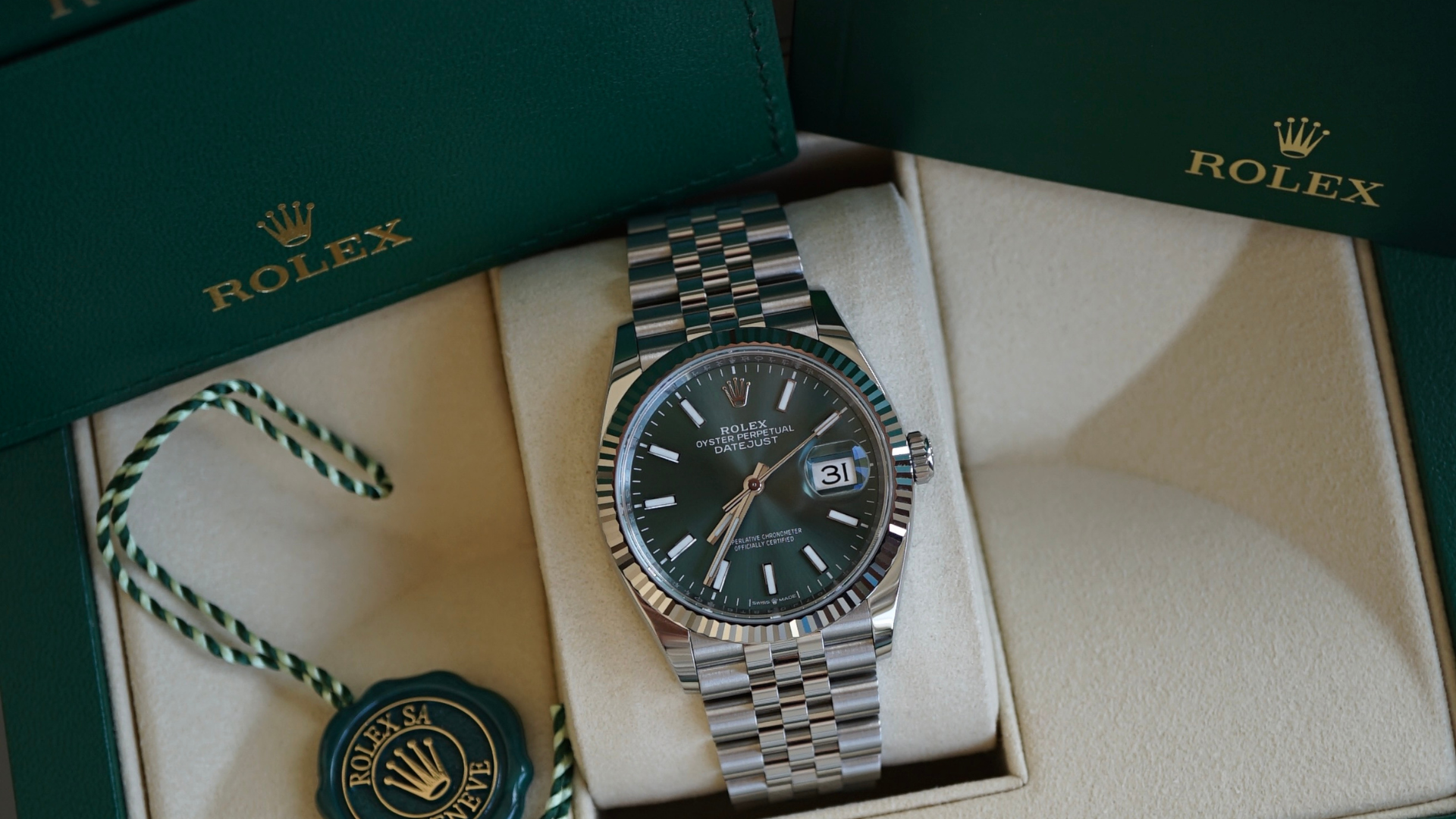 Rolex Lieferumfang Box und Papiere Rolex Datejust
