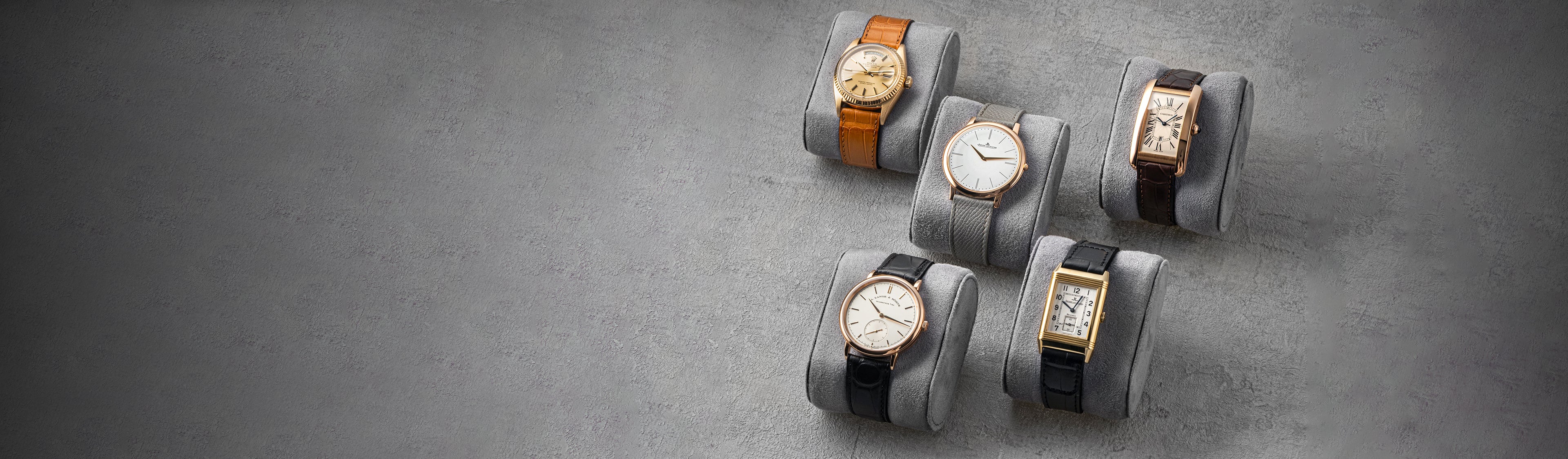 Goldene Luxusuhren von Cartier