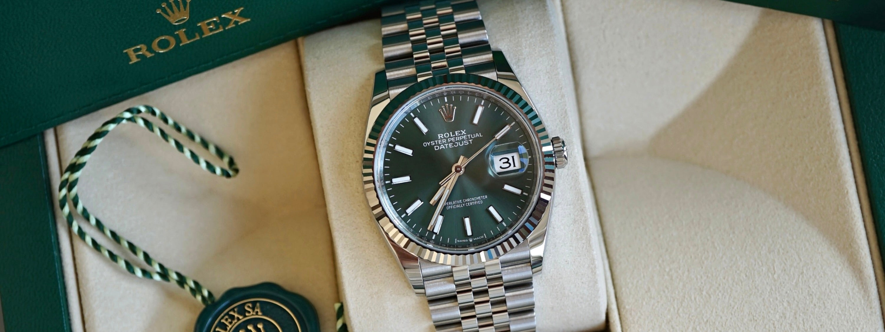 Rolex Datejust Grünes Zifferblatt
