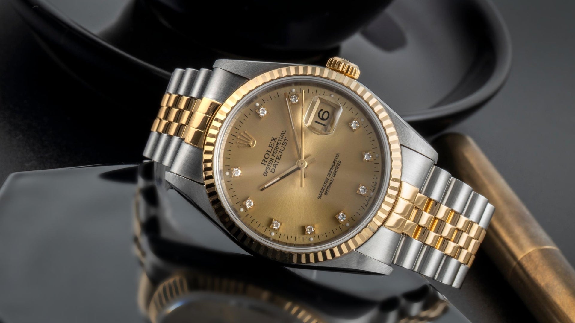 Rolex Datejust Bicolor Two Tone Diamond Dial