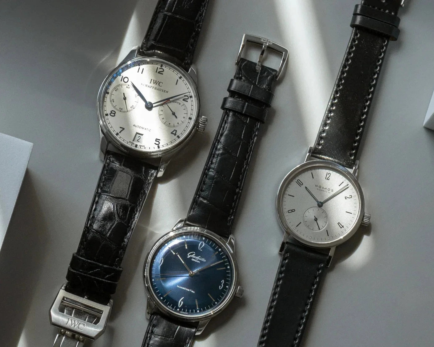 Luxusuhren von IWC Glasghütte und Nomos