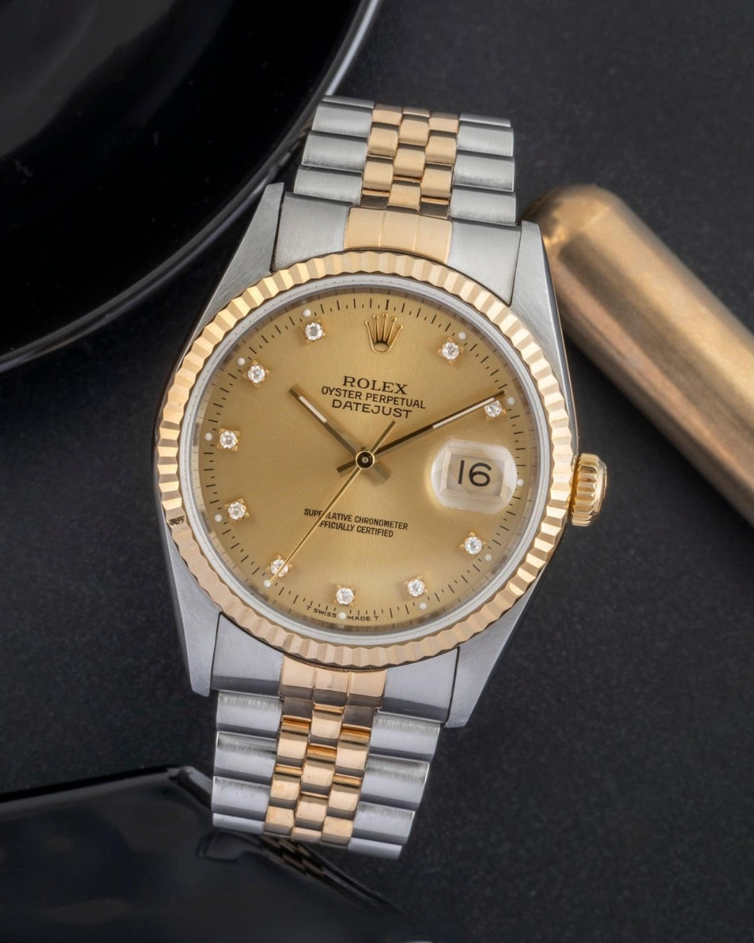 Rolex Datejust Bicolor Two Tone Diamond Dial