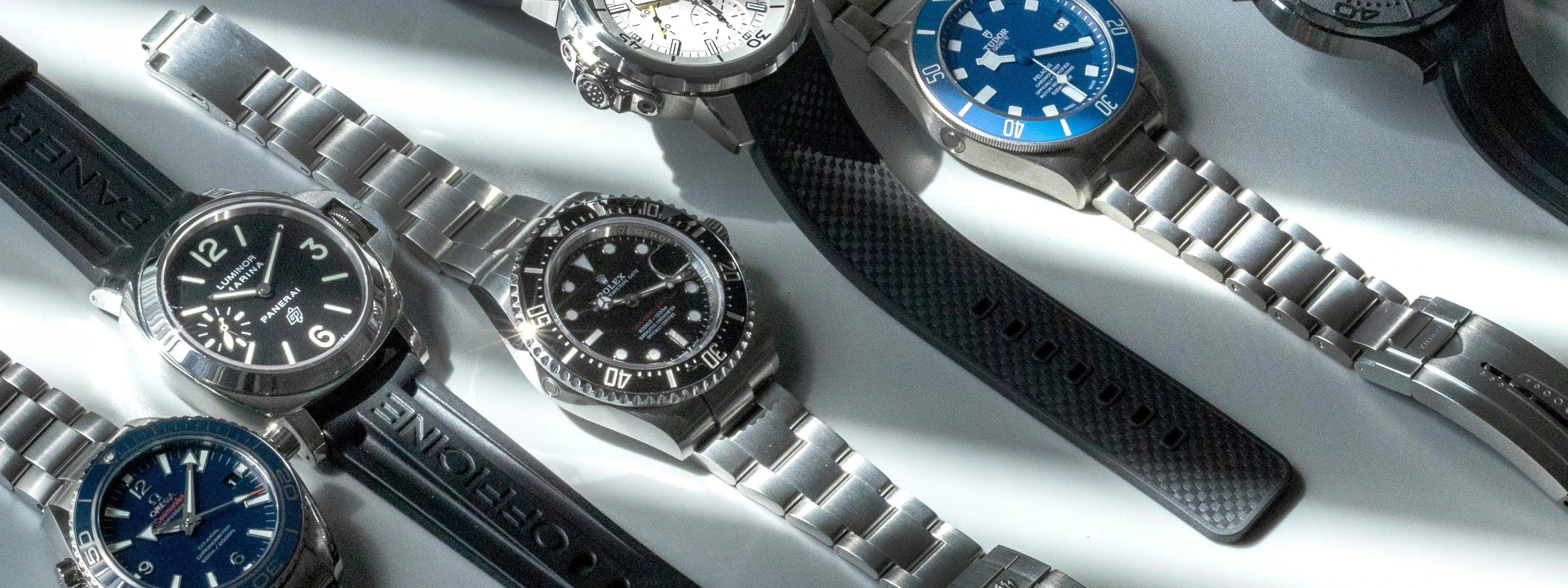 Taucheruhren von Rolex, Omega, Panerai und Tudor