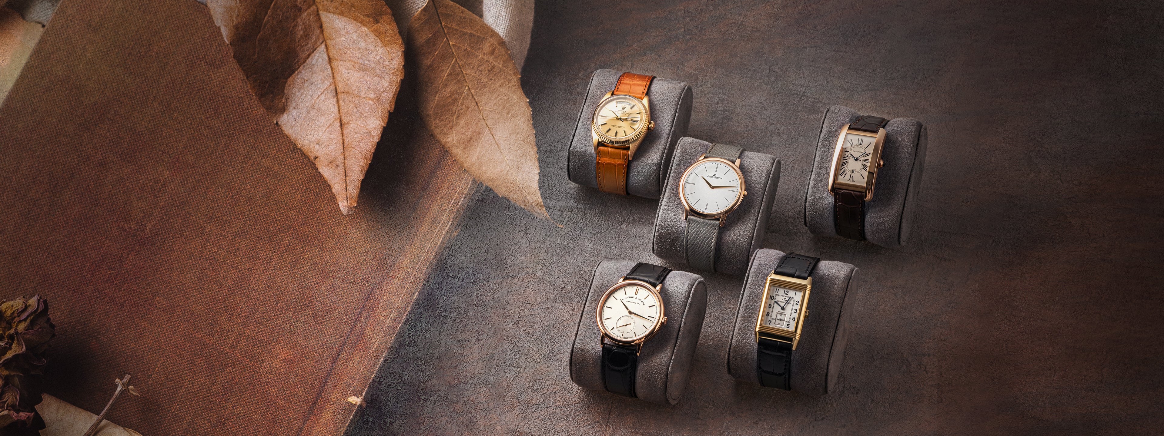 Golduhren verschiedener Marken