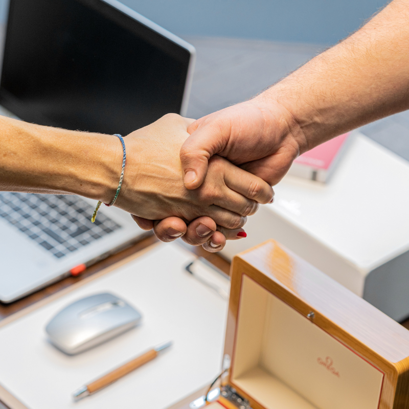 Handshake Team Zeitauktion