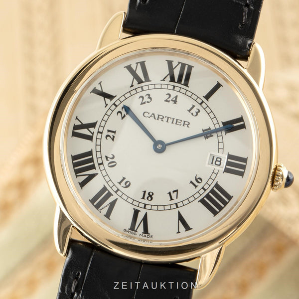 Cartier Ronde Solo or 18 ct quartz montre pour hommes W6700455, 2988 LP: 6450EUR  [2100049]