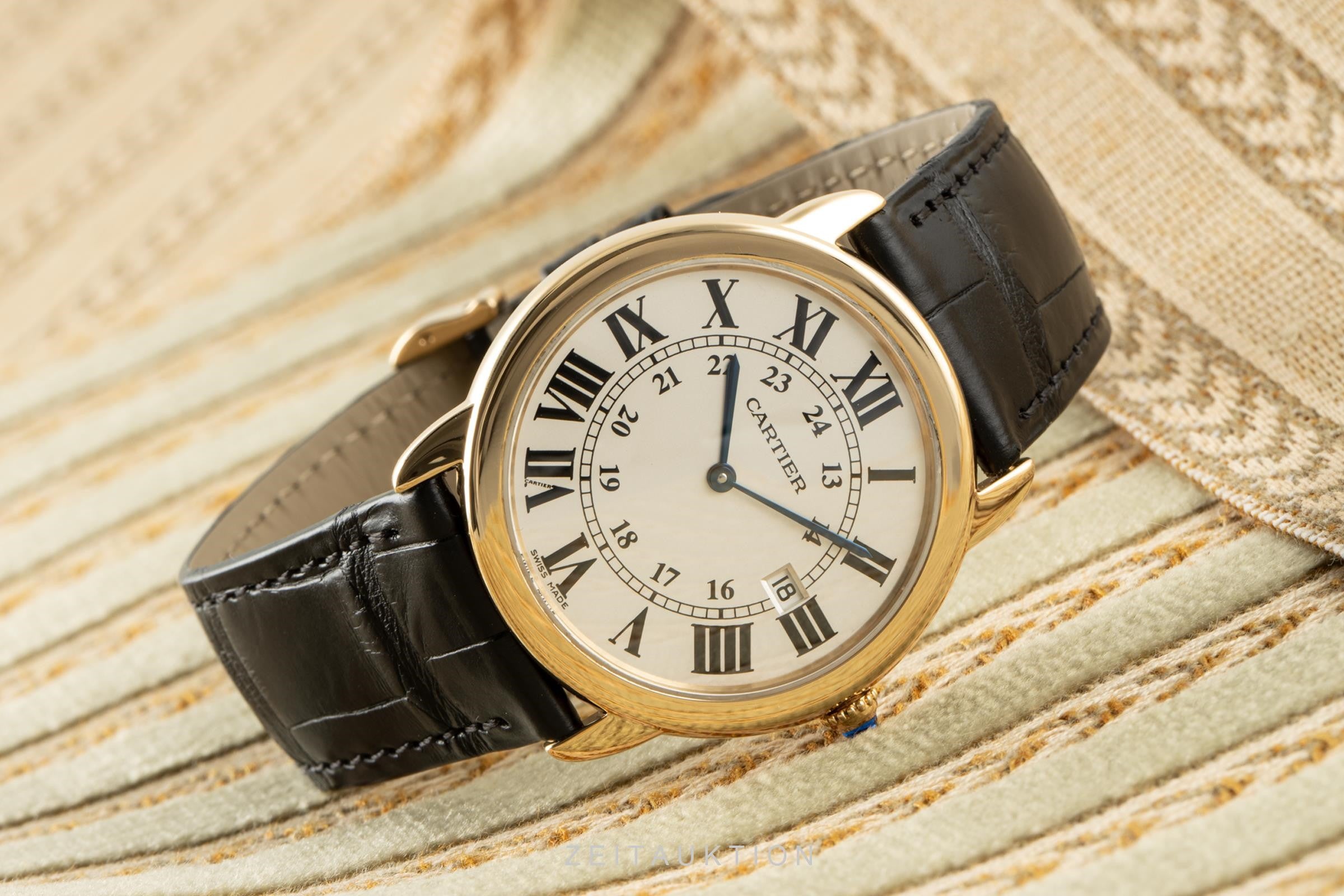 Cartier Ronde Solo or 18 ct quartz montre pour hommes W6700455, 2988 LP: 6450EUR  [2100049]