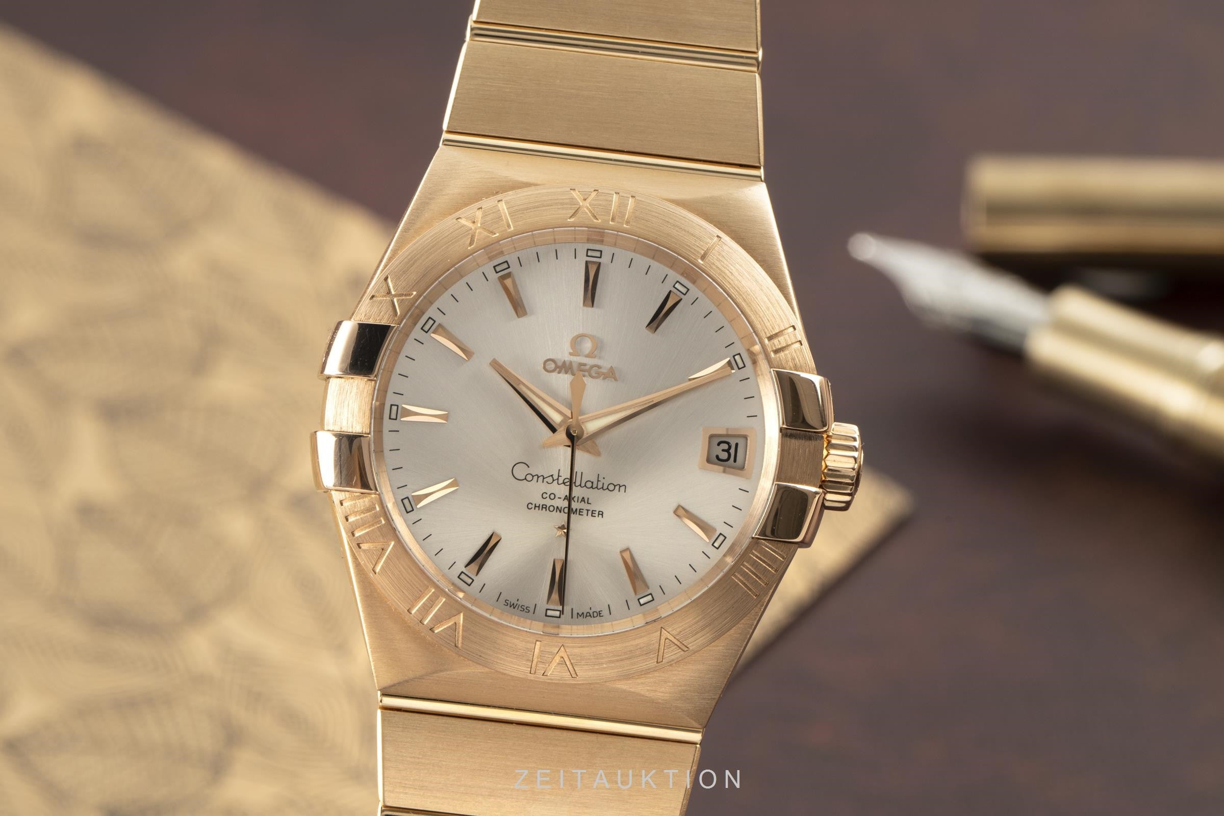 Omega Constellation 18 ct gold automatic men's watch 123.50.38.21.02.001 LP: 27095EUR  [2100196]