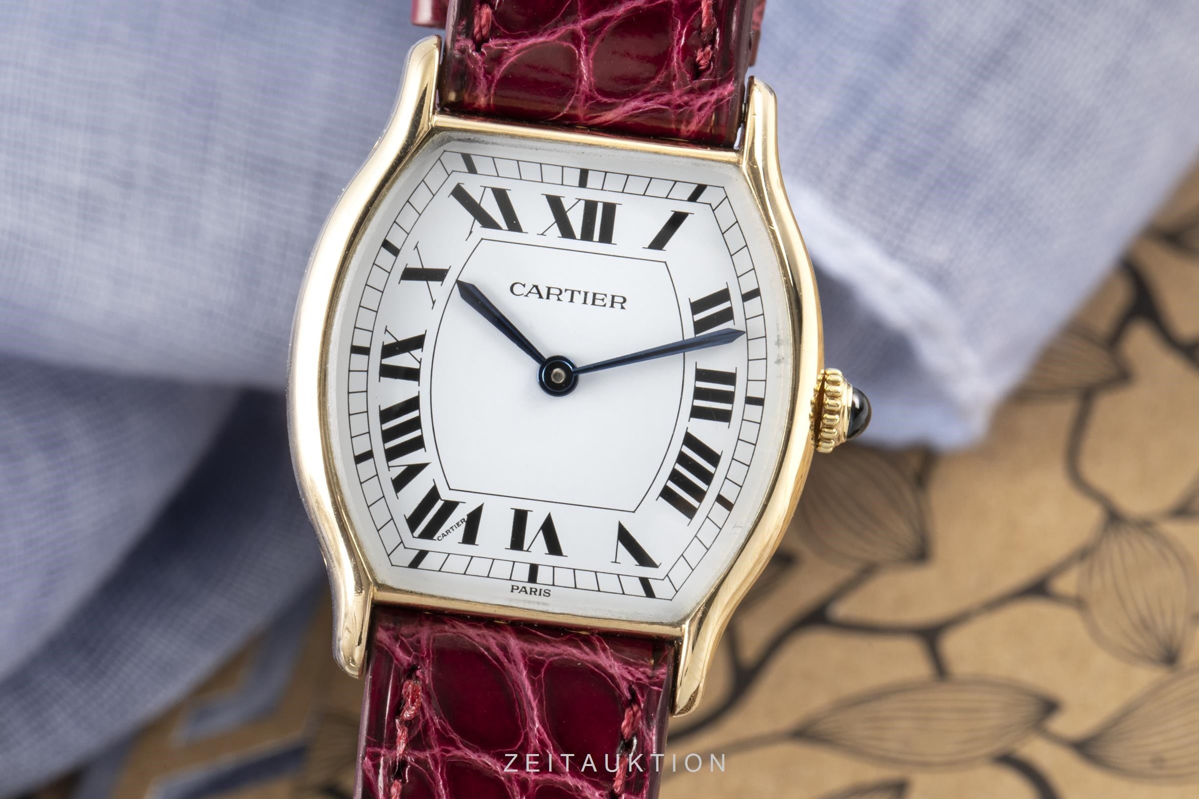 Cartier Tortue oro de 18 quilates cuerda manual reloj para damas   [2100223]