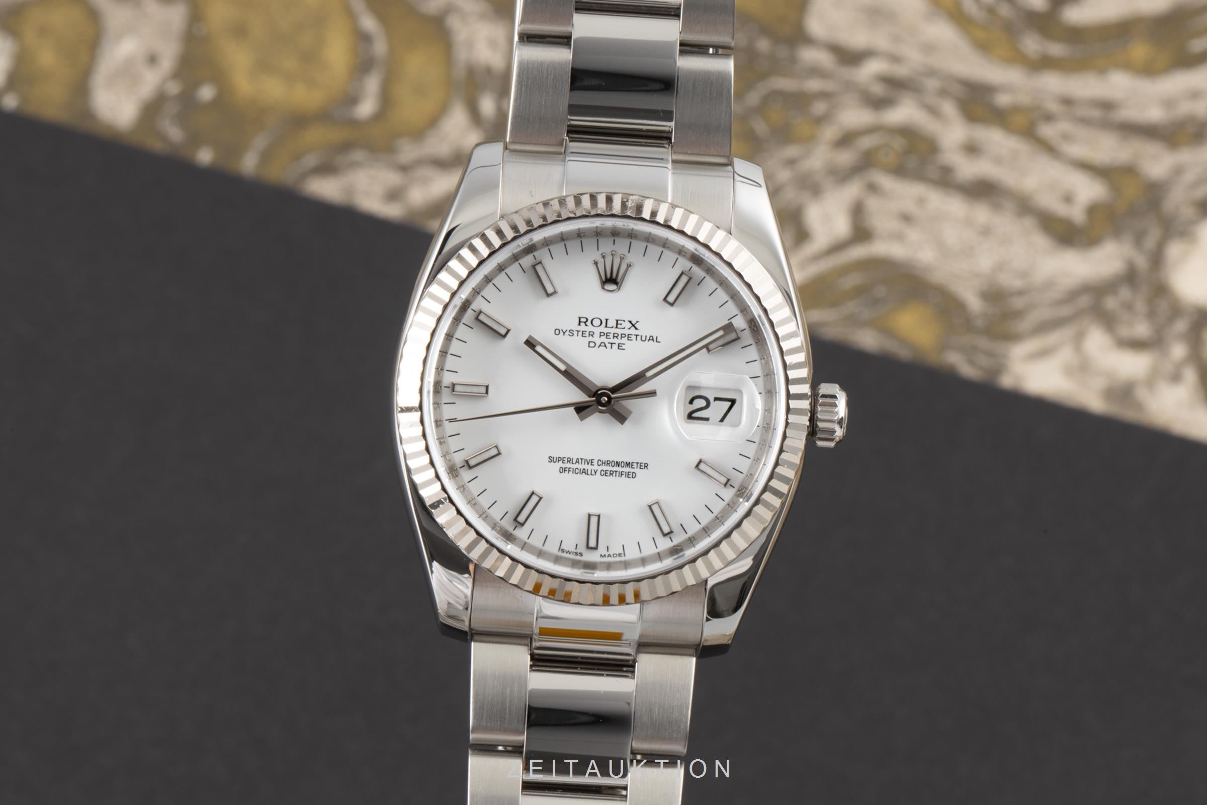 Rolex Oyster Perpetual steel / white gold automatic Kal. 3135 Ref