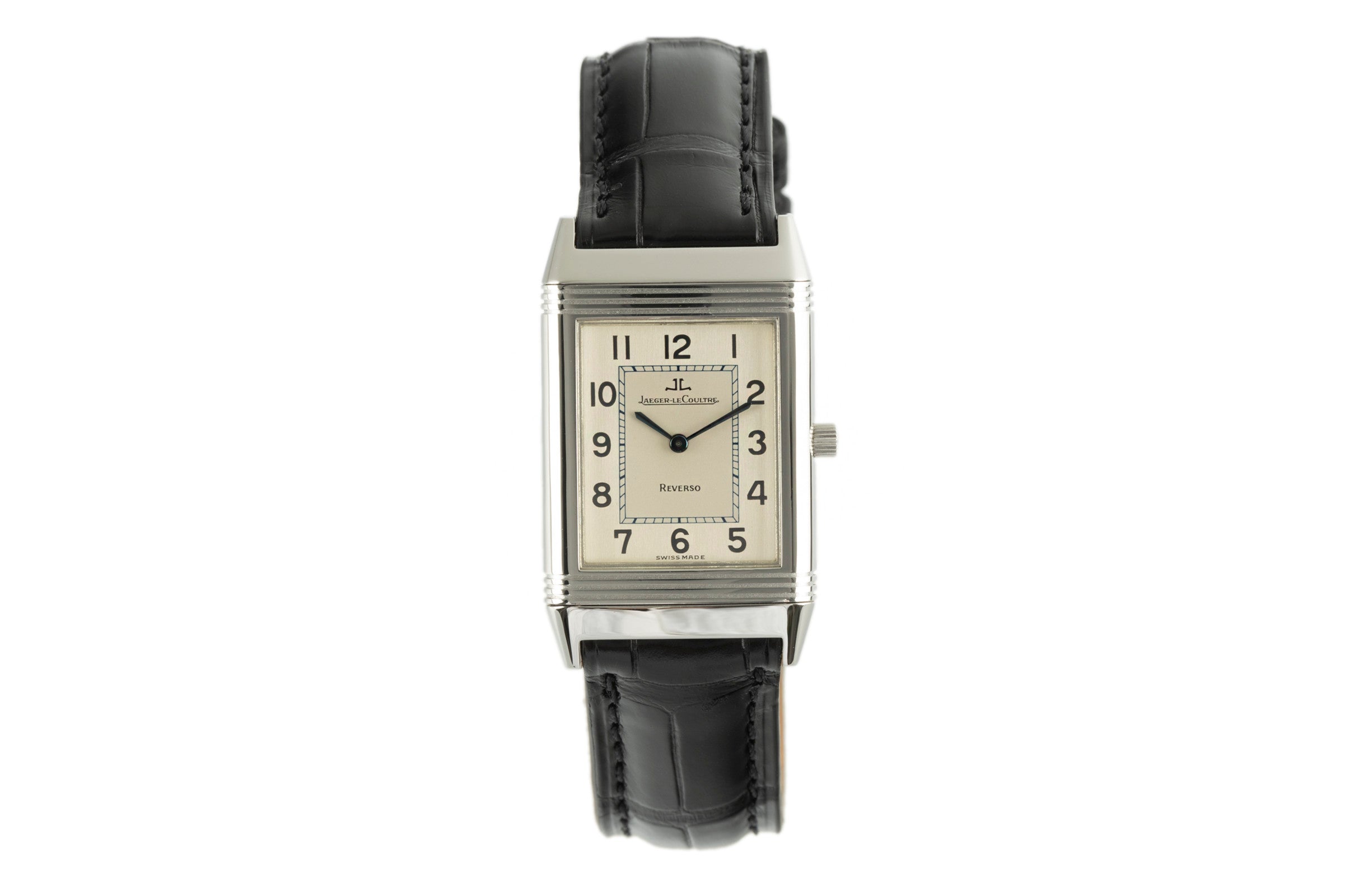 Jaeger LeCoultre Reverso acciaio carica manuale orologio da uomo 250.8.86  [2101431]