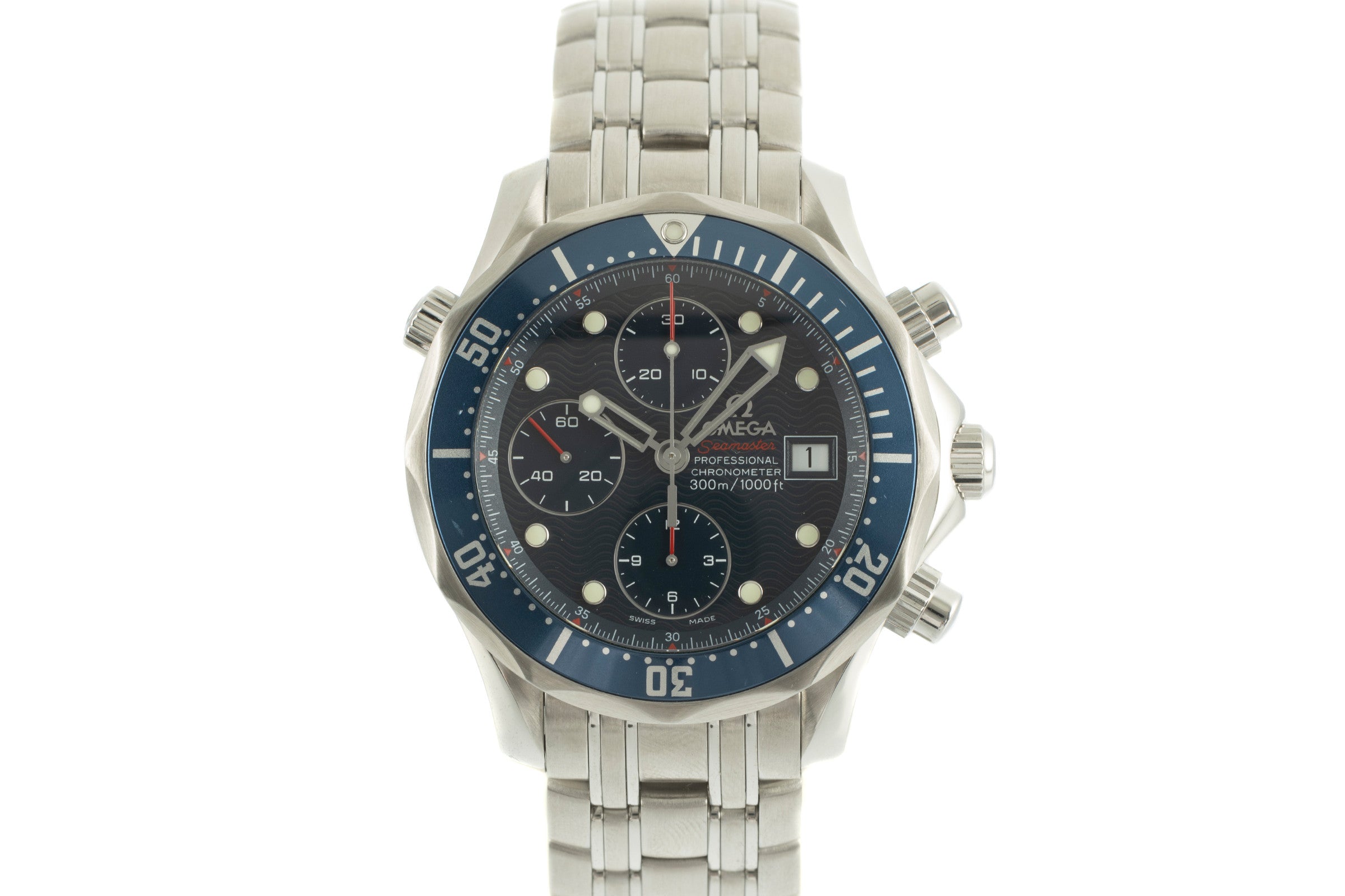 Omega Seamaster chronograph steel automatic men's watch 2225.80.00, 178.0522  [2101499]