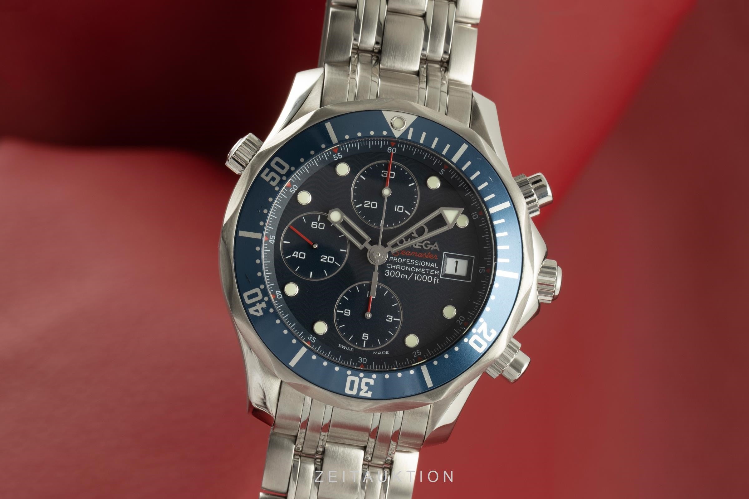 Omega Seamaster chronograph steel automatic men's watch 2225.80.00, 178.0522  [2101499]