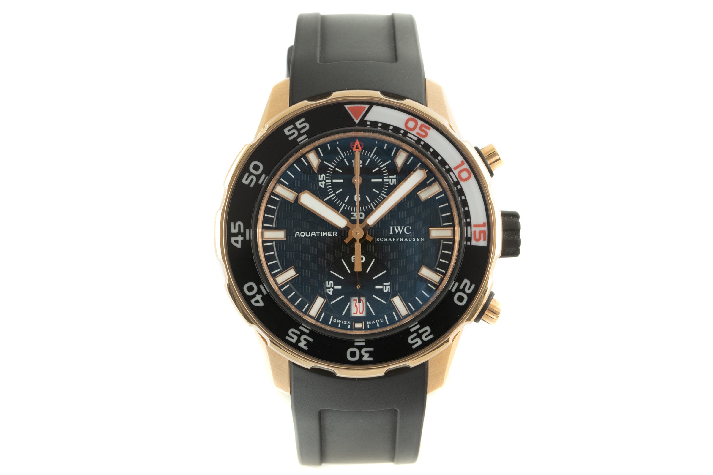 IWC Schaffhausen Aquatimer Chronograph 18K Gold Automatik Ref. IWIW376905 B&P [2102116]