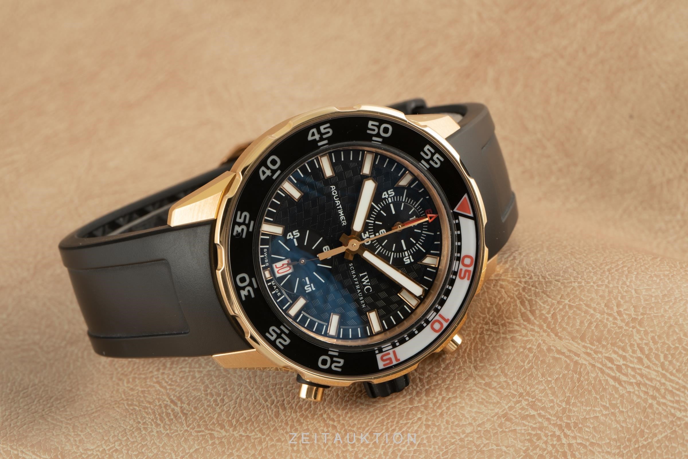 IWC Schaffhausen Aquatimer Chronograph 18K Gold Automatik Ref. IWIW376905 B&P [2102116]