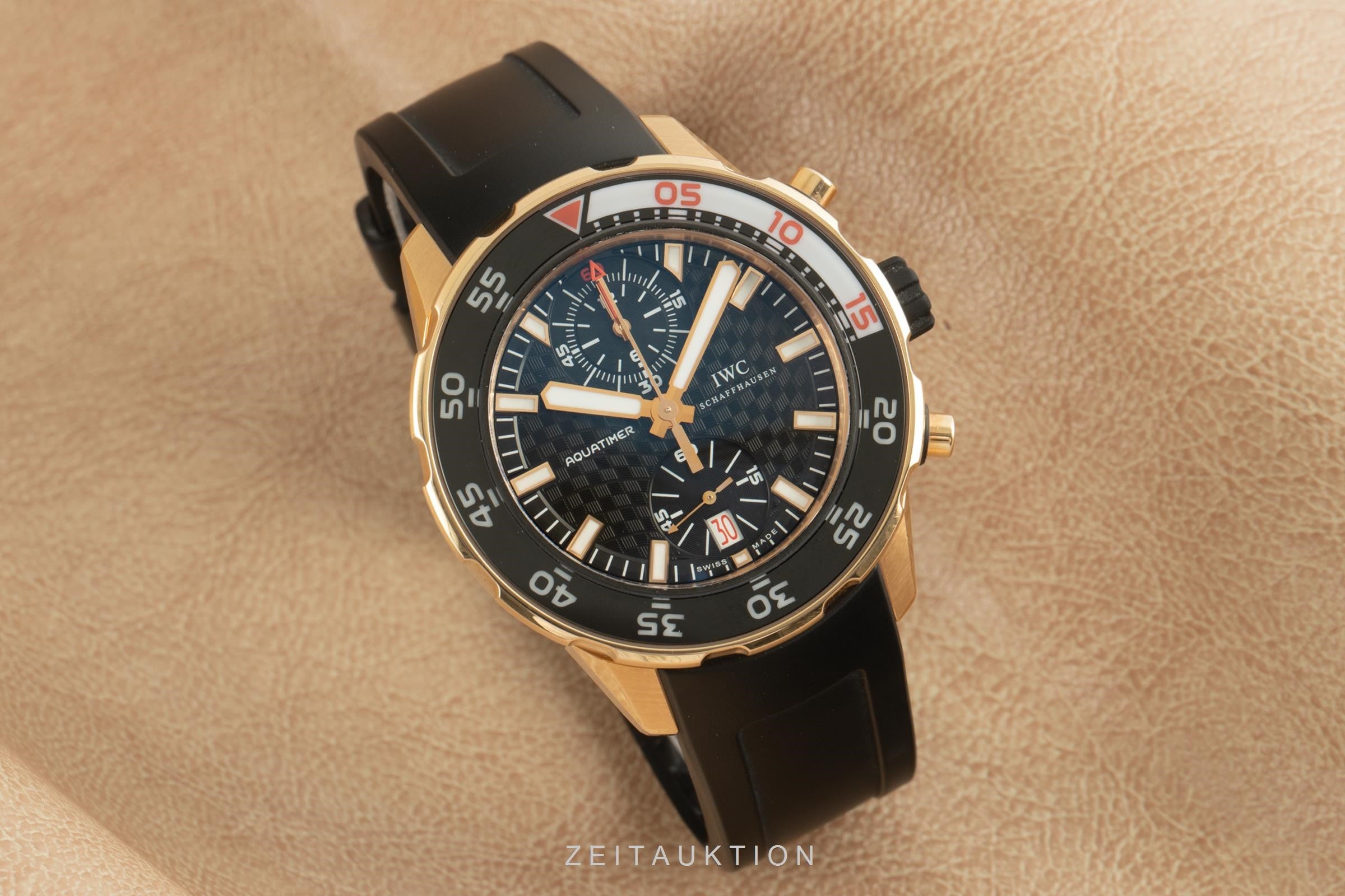 IWC Schaffhausen Aquatimer Chronograph 18K Gold Automatik Ref. IWIW376905 B&P [2102116]