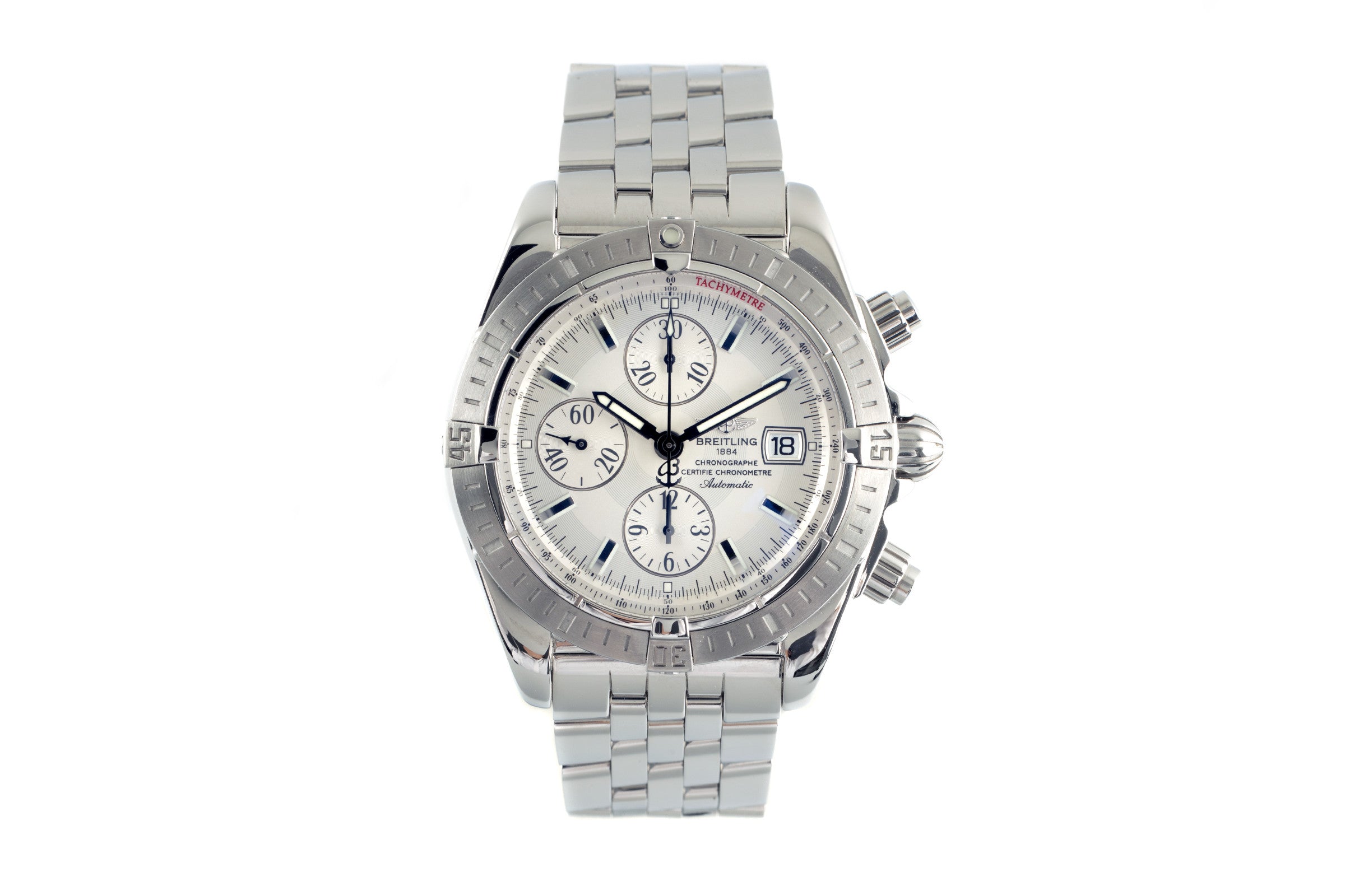 Breitling Chronomat Evolution Chrongraph Automatik Stahl Herrenuhr A13356 B&P [2102148]