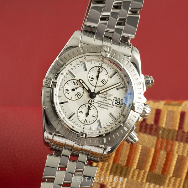 Breitling Chronomat Evolution Chrongraph Automatik Stahl Herrenuhr A13356 B&P [2102148]