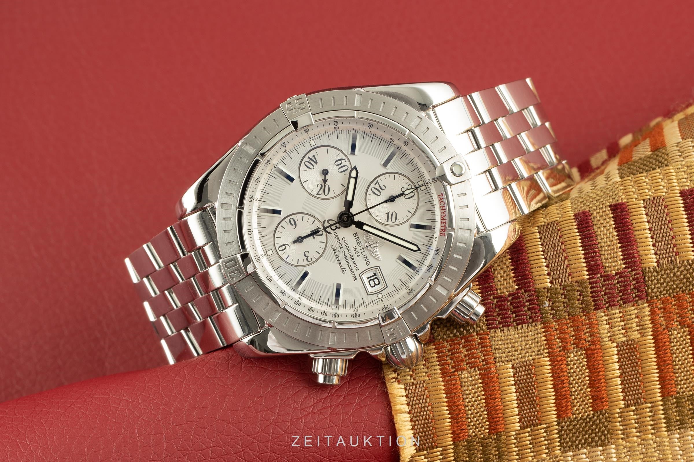 Breitling Chronomat Evolution Chrongraph Automatik Stahl Herrenuhr A13356 B&P [2102148]