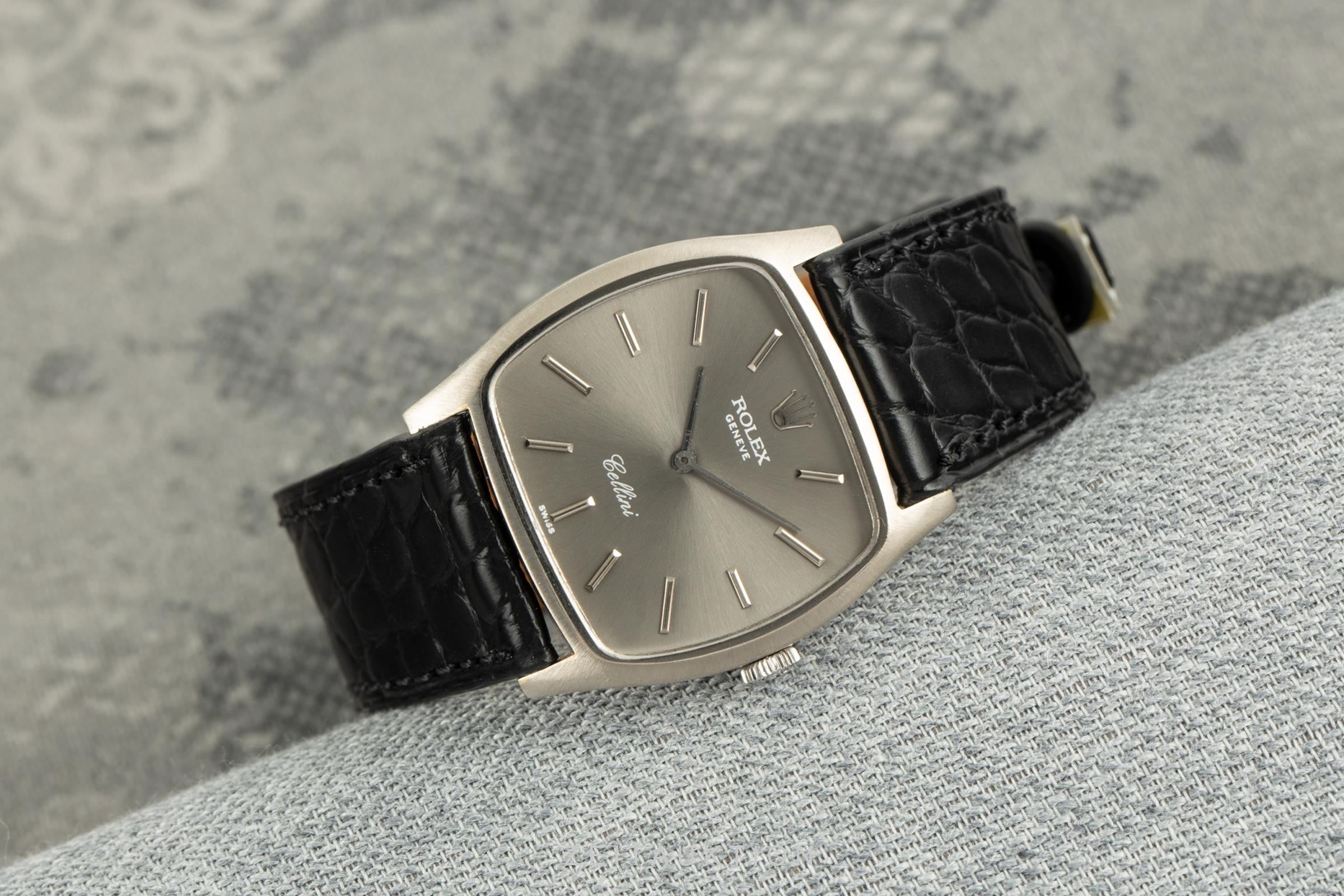 Rolex Cellini 18 ct white gold manual winding men's watch 3805 Vintage  [2102455]