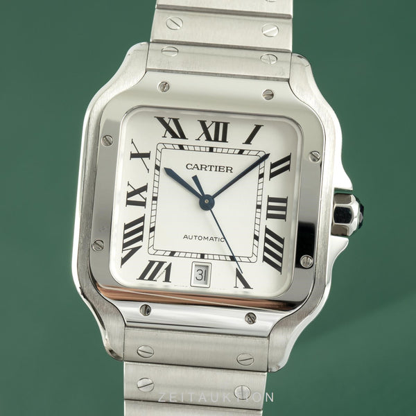 Cartier Santos steel automatic men's watch 4072 LP: 7100EUR  [2102508]
