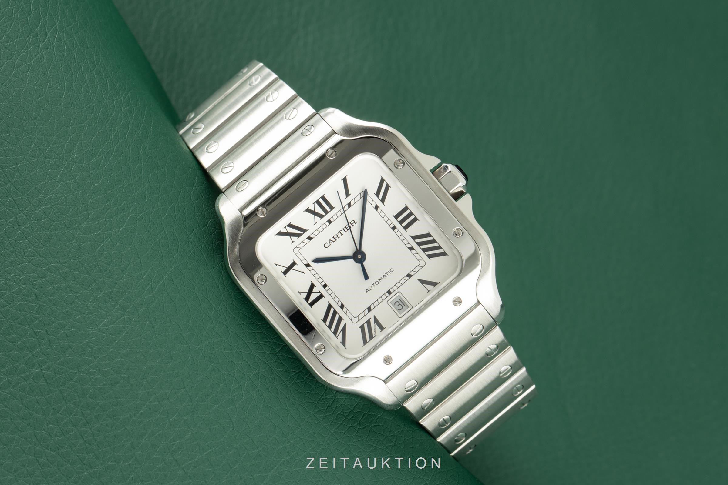 Cartier Santos steel automatic men's watch 4072 LP: 7100EUR  [2102508]