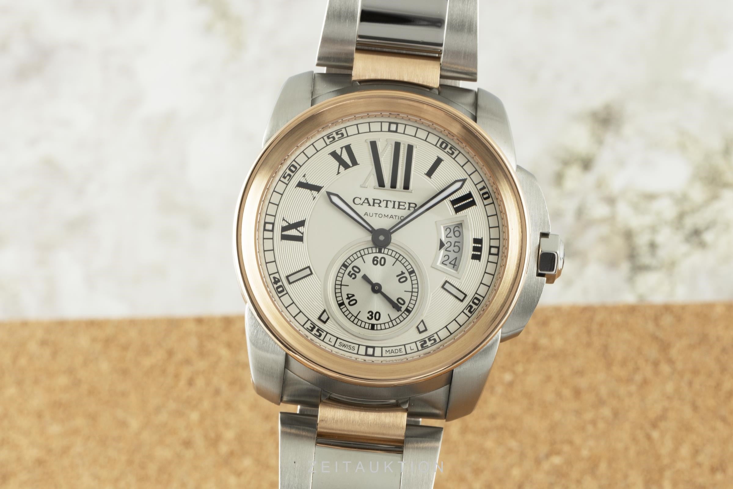 Cartier Calibre de Cartier acero / oro automático reloj para caballeros 3389  [2102812]