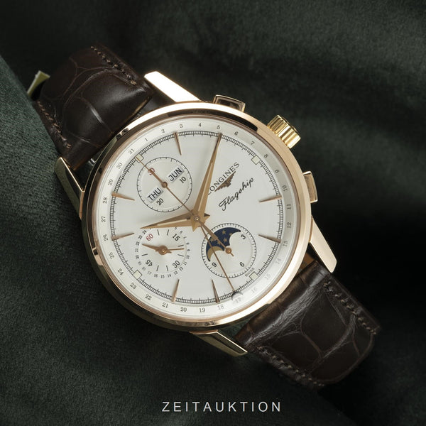 Longines Flagship Chronograph 18K (0,750) Gold Automatik Herrenuhr Ref L4.792.8  [2102839]