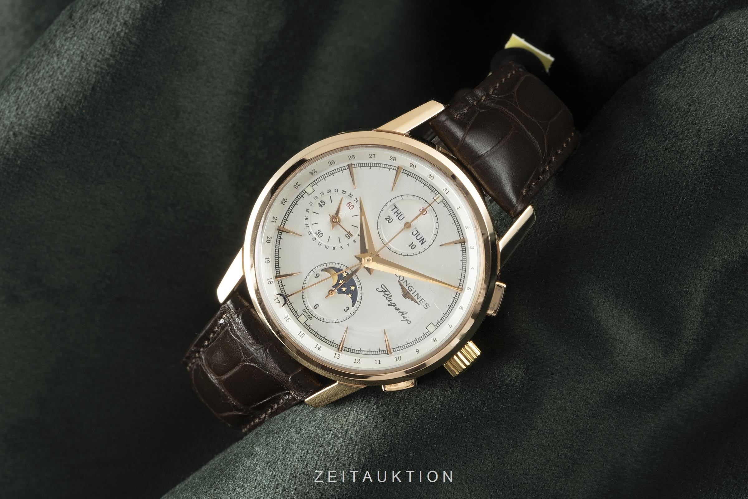 Longines Flagship Chronograph 18K (0,750) Gold Automatik Herrenuhr Ref L4.792.8  [2102839]