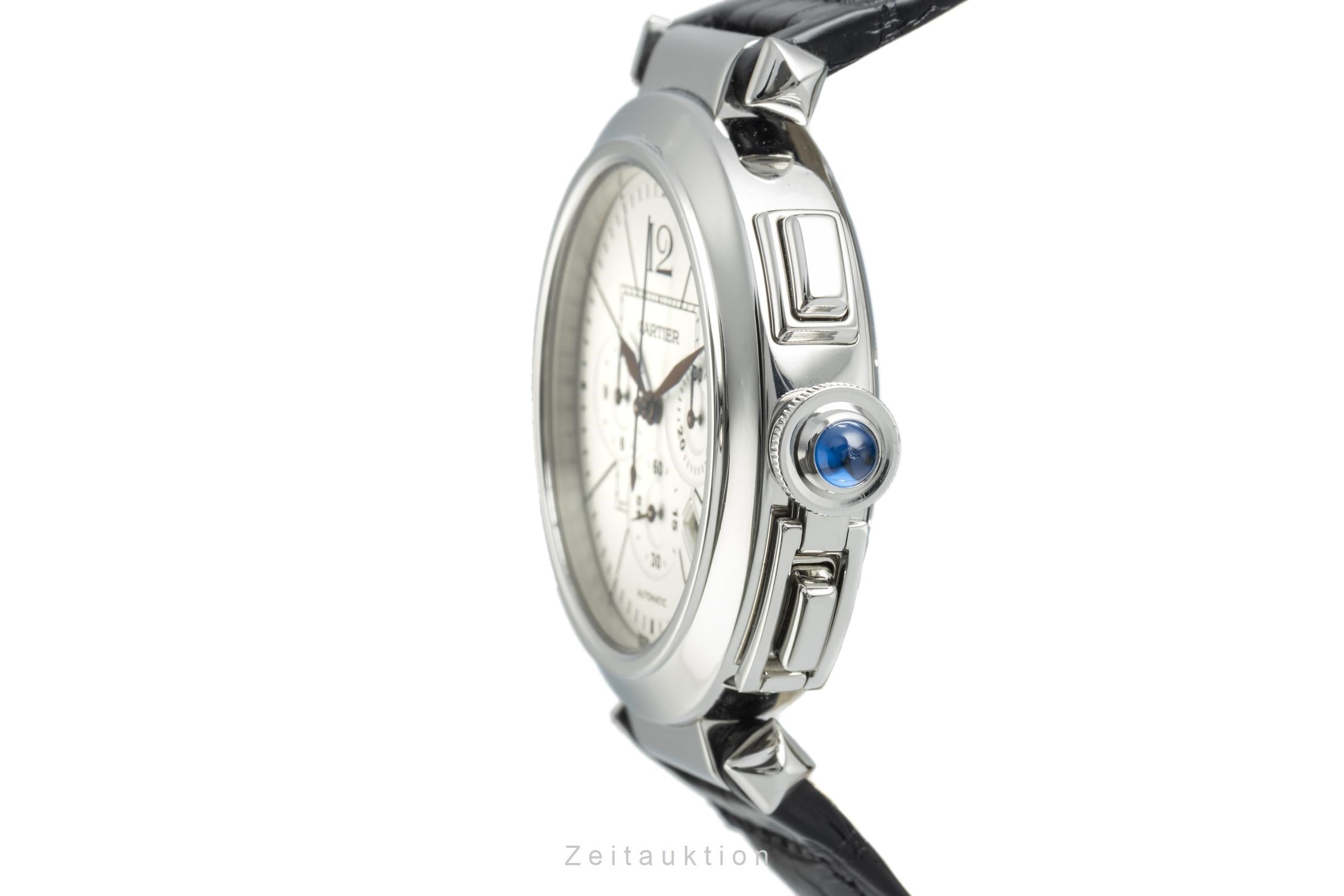 Cartier Pasha cronografo acciaio automatismo orologio da uomo 2860 LP: 9600EUR  [2102856]