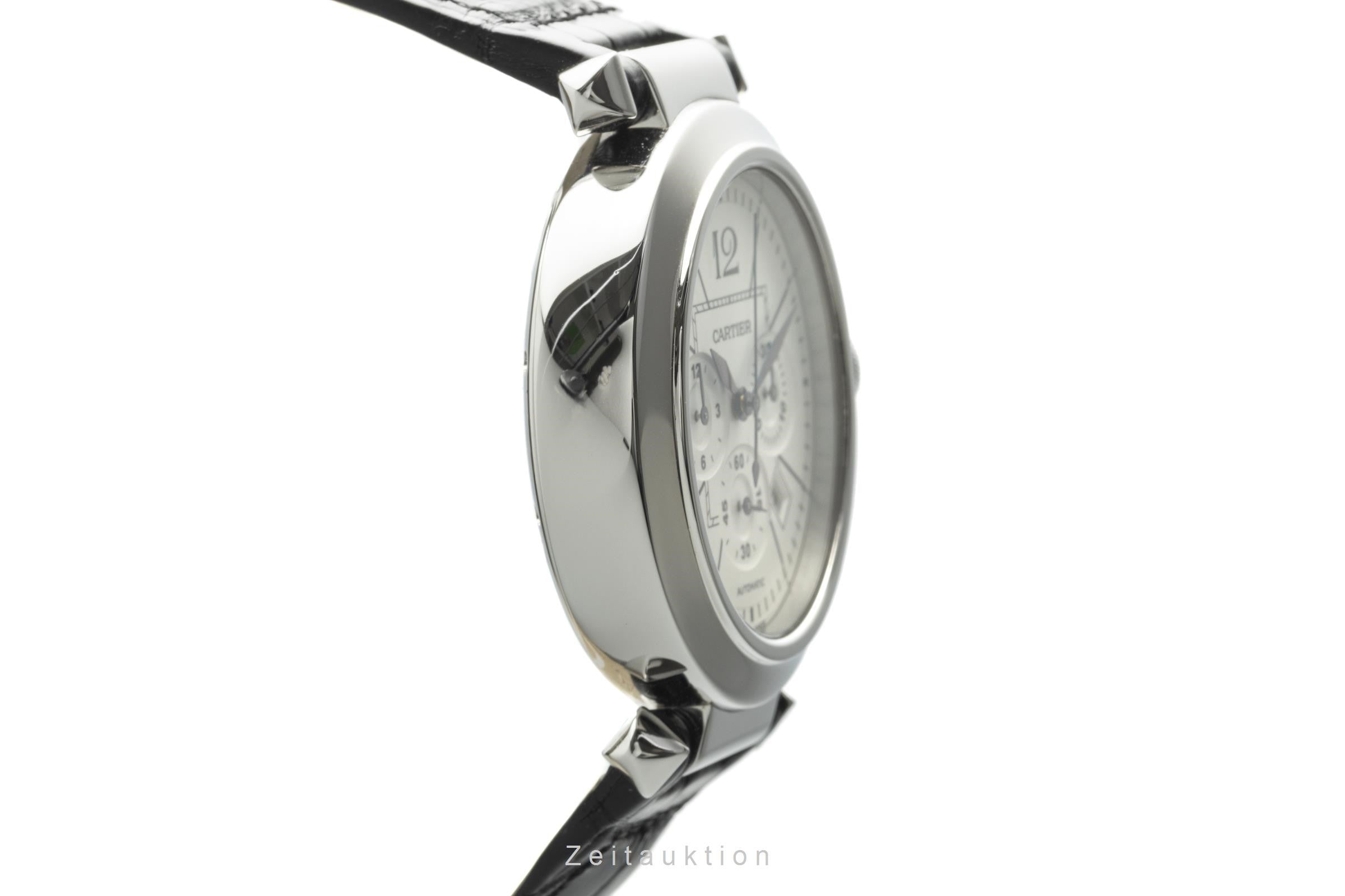 Cartier Pasha cronografo acciaio automatismo orologio da uomo 2860 LP: 9600EUR  [2102856]