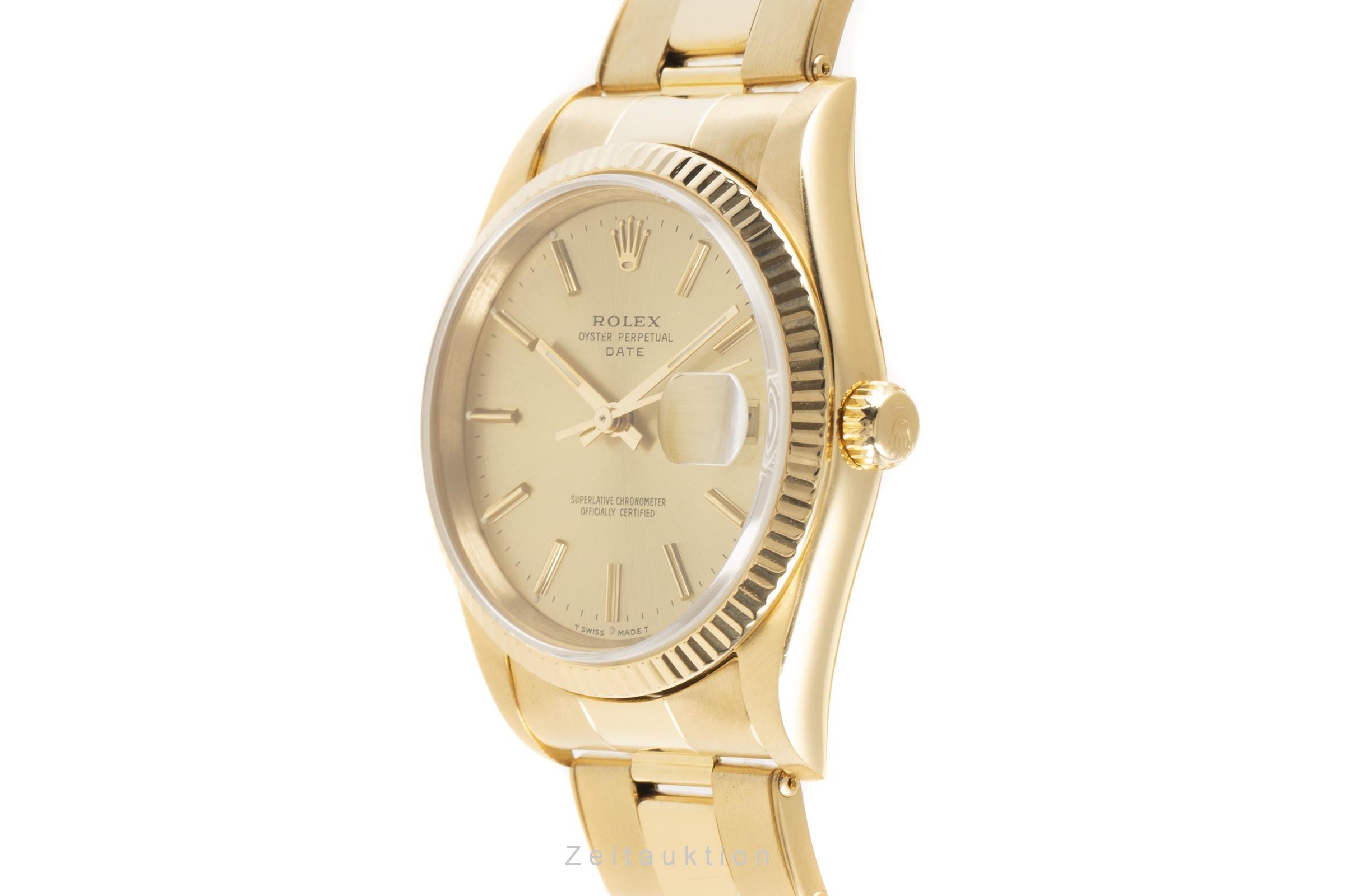 Rolex Date 34 18K (0,750) Gold Automatik Herrenuhr Oyster Perpetual Ref. 15238  [2103279]