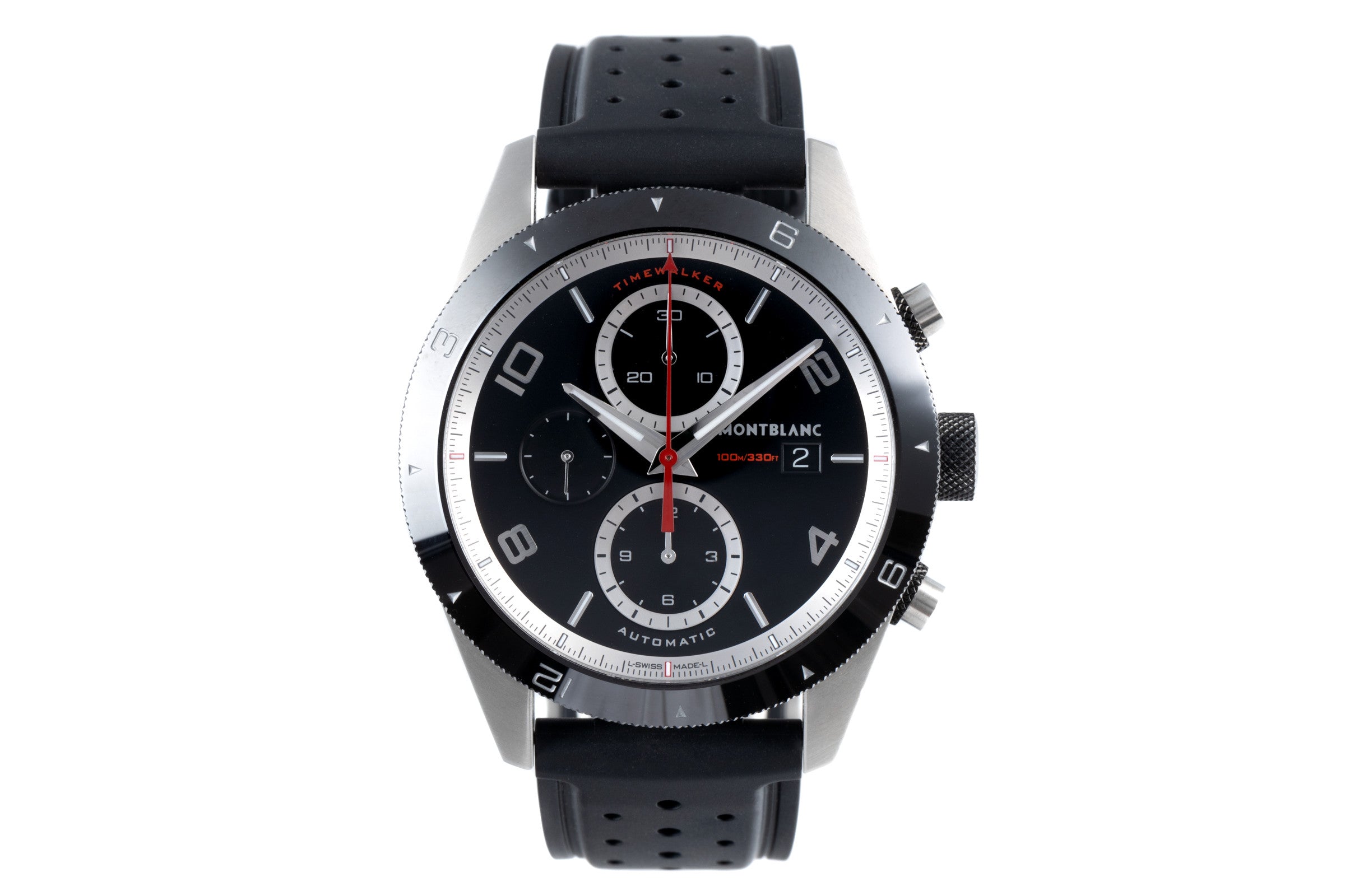 Montblanc Timewalker Chronograph Automatik Stahl Herrenuhr Ref. 7424 VP: 3300 € [2103501]