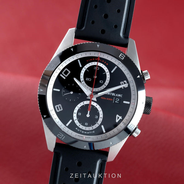 Montblanc Timewalker Chronograph Automatik Stahl Herrenuhr Ref. 7424 VP: 3300 € [2103501]