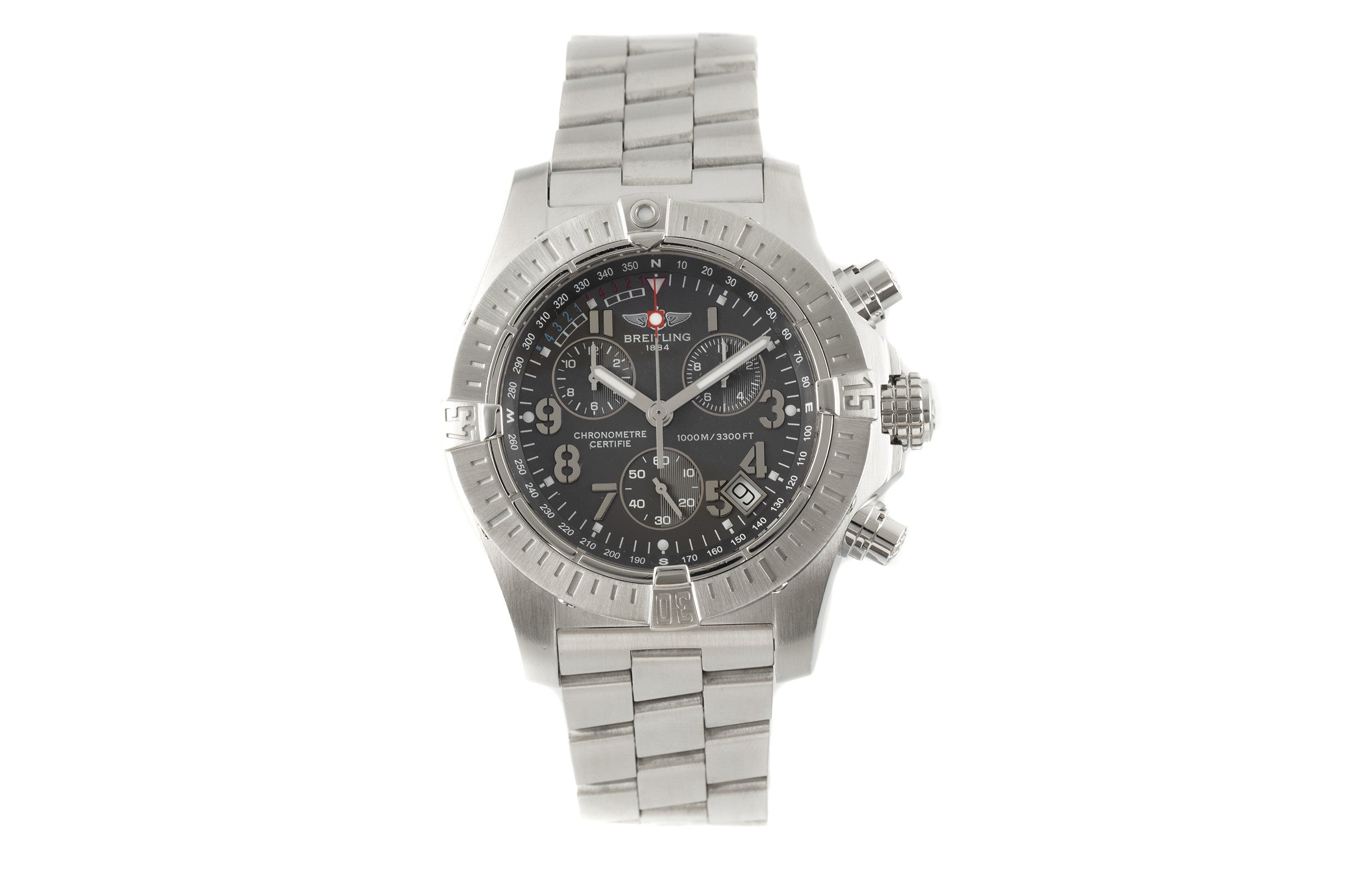 Breitling Avenger Seawolf chronograph steel quartz men's watch A73390  [2103635]