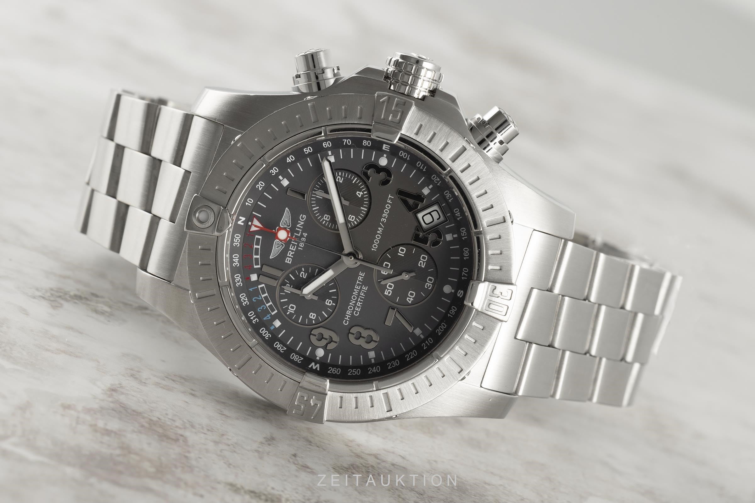 Breitling Avenger Seawolf chronograph steel quartz men's watch A73390  [2103635]