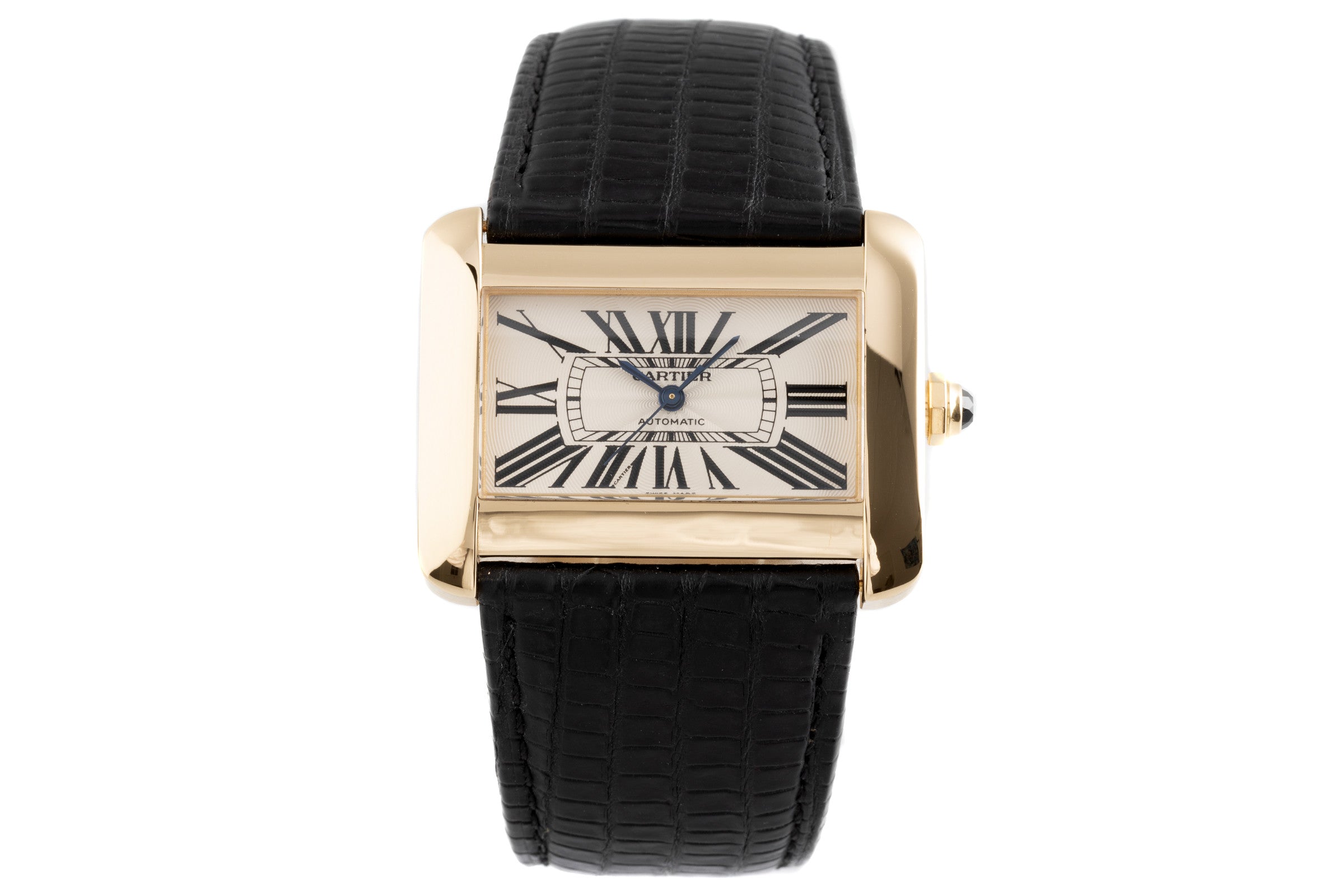 Cartier Tank Divan XL 18K (0,750) Gold Automatik Herrenuhr Ref. 2603 Klassiker [2103641]