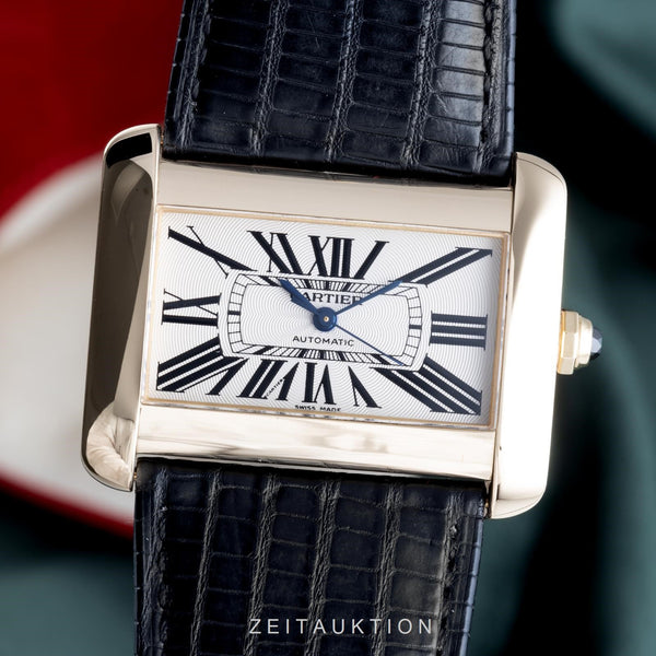 Cartier Tank Divan XL 18K (0,750) Gold Automatik Herrenuhr Ref. 2603 Klassiker [2103641]
