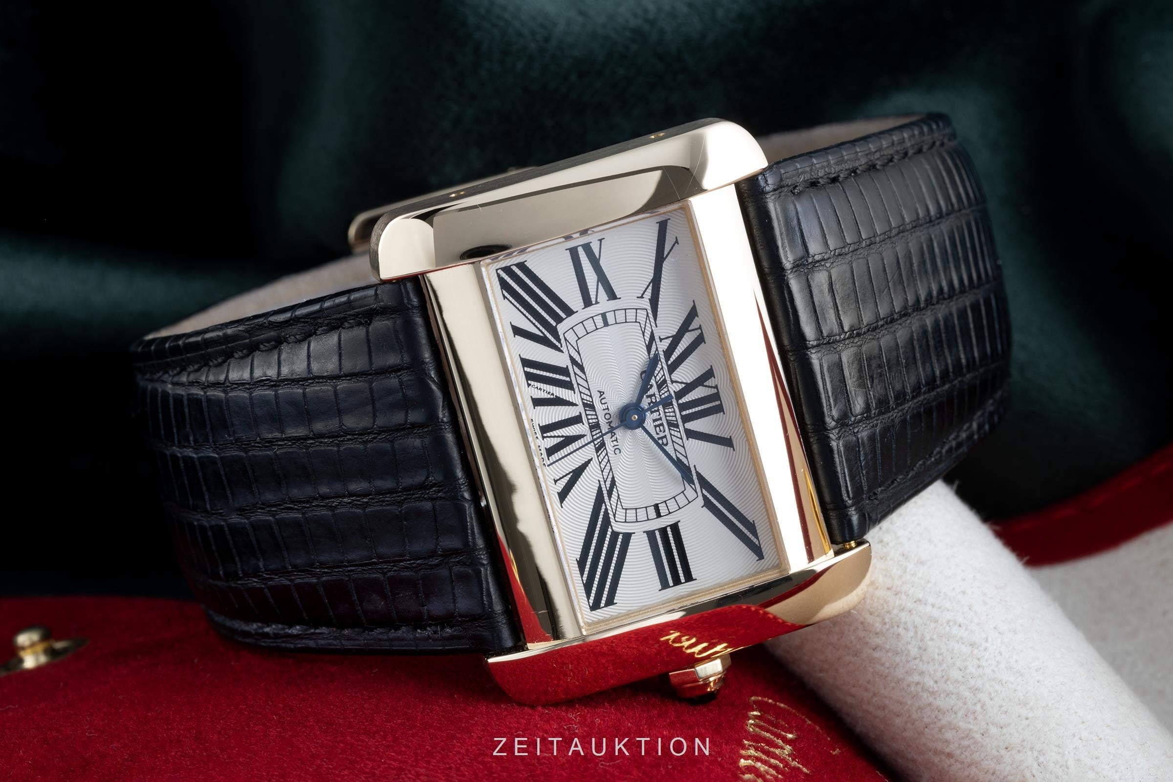 Cartier Tank Divan XL 18K (0,750) Gold Automatik Herrenuhr Ref. 2603 Klassiker [2103641]