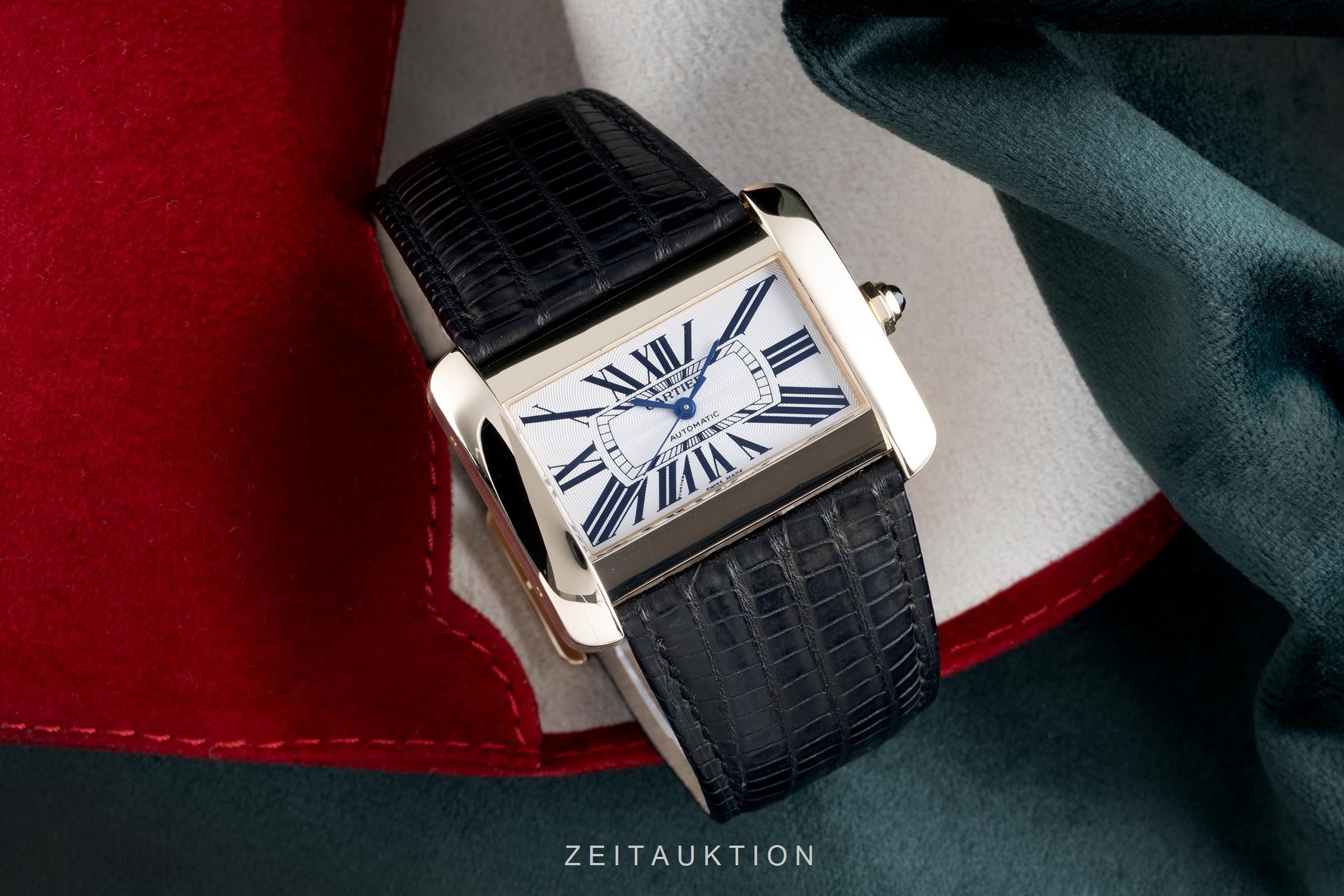 Cartier Tank Divan XL 18K (0,750) Gold Automatik Herrenuhr Ref. 2603 Klassiker [2103641]