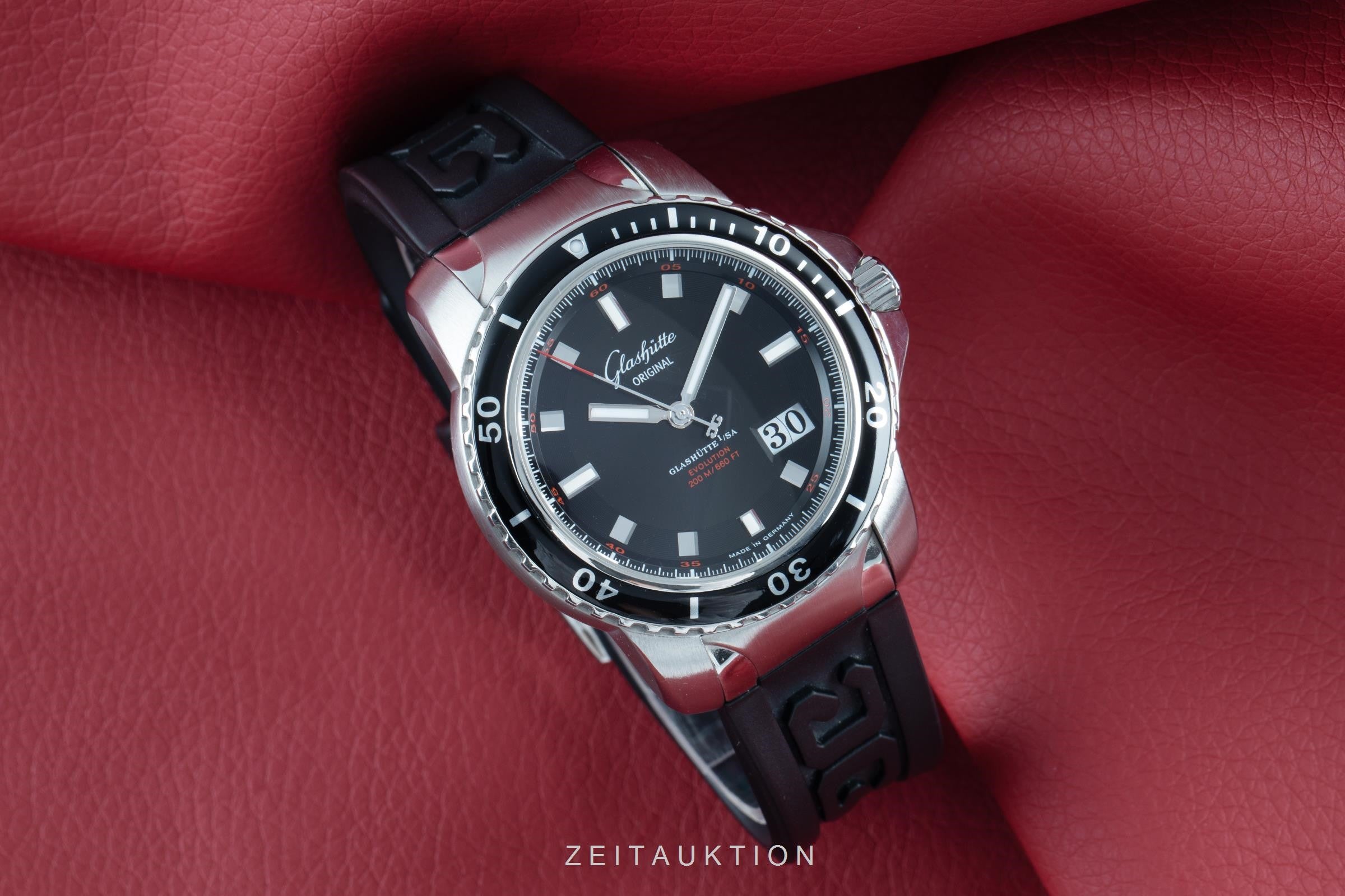 Glashütte Sport Evolution  acier automatique montre pour hommes 39-42-43-03-04  [2103971]