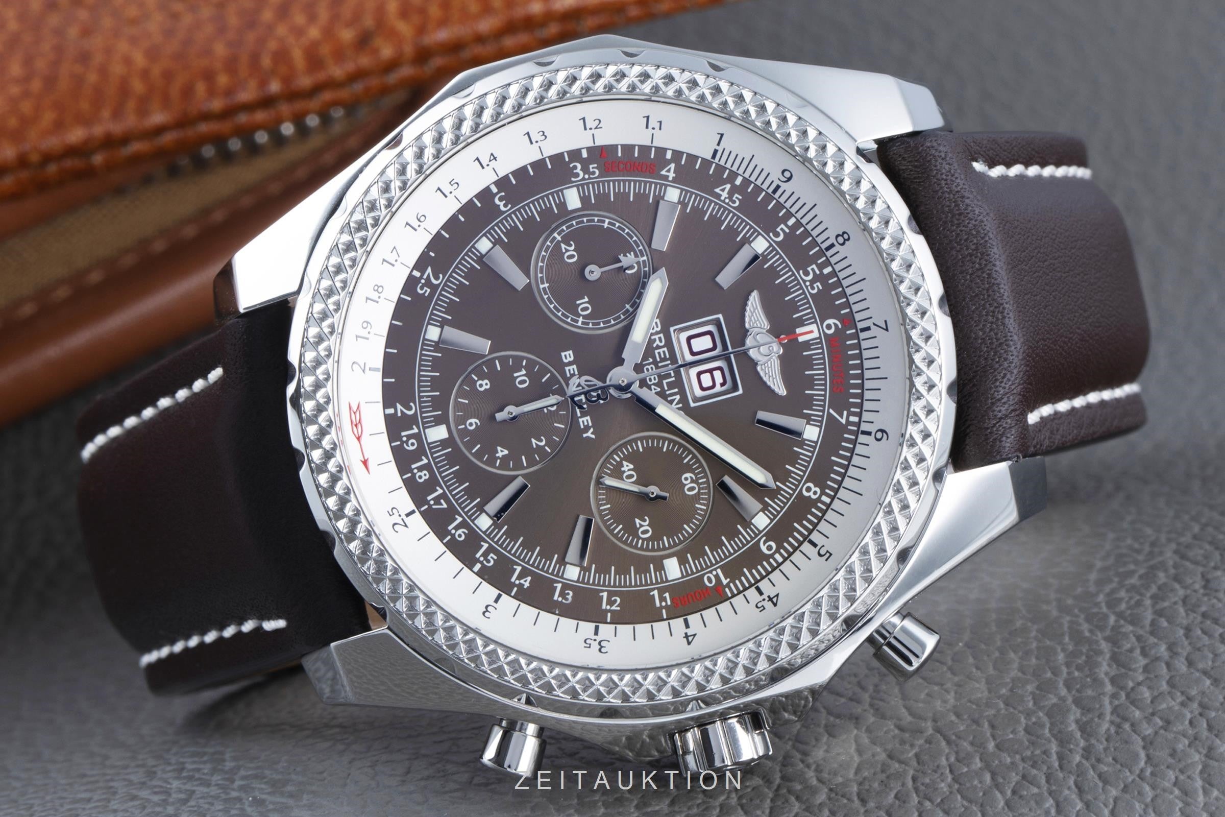 Breitling Bentley 6.75 Chronograph Big Date Automatik Stahl Herrenuhr A44362  [2104042]