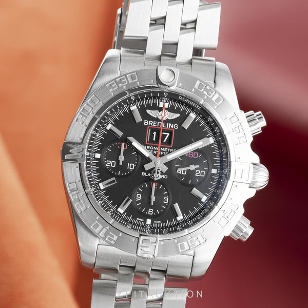 Breitling Blackbird chronograph steel automatic men's watch A44360  [2104375]