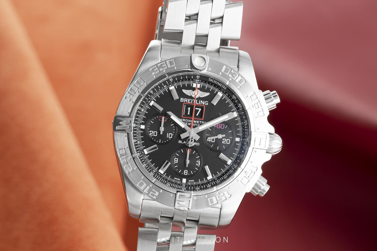 Breitling Blackbird chronograph steel automatic men's watch A44360  [2104375]