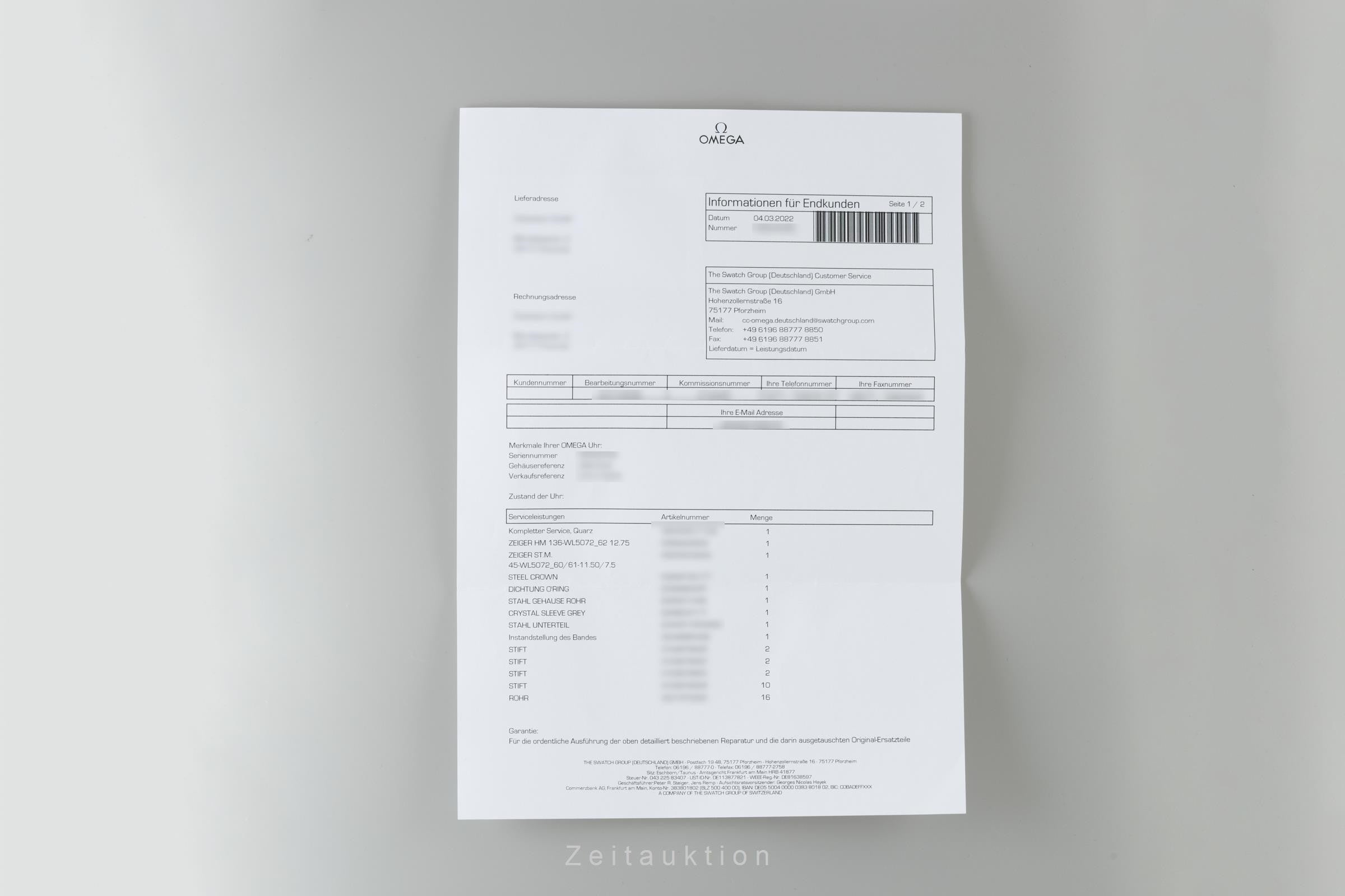 Omega Constellation steel quartz men's watch 1511.30.00, 396.1204  [2104445]