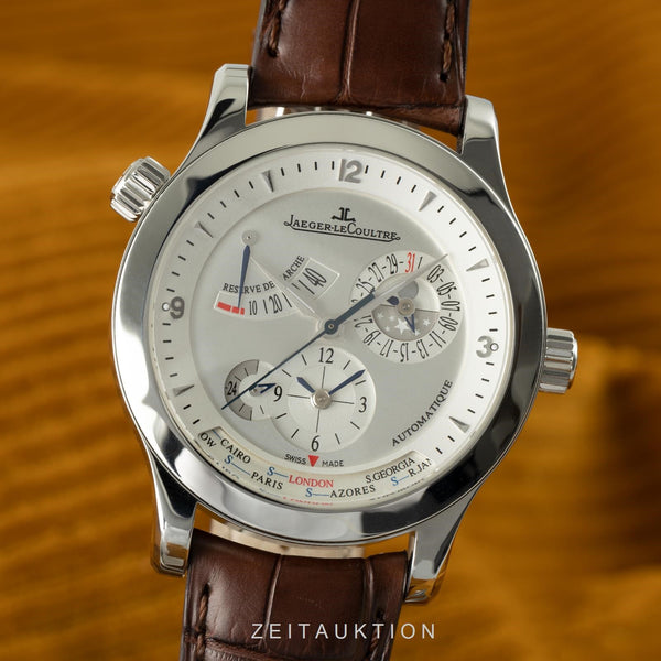 Jaeger LeCoultre Master Geographic steel automatic men's watch 147.8.57.S, Q1508420  [2104540]