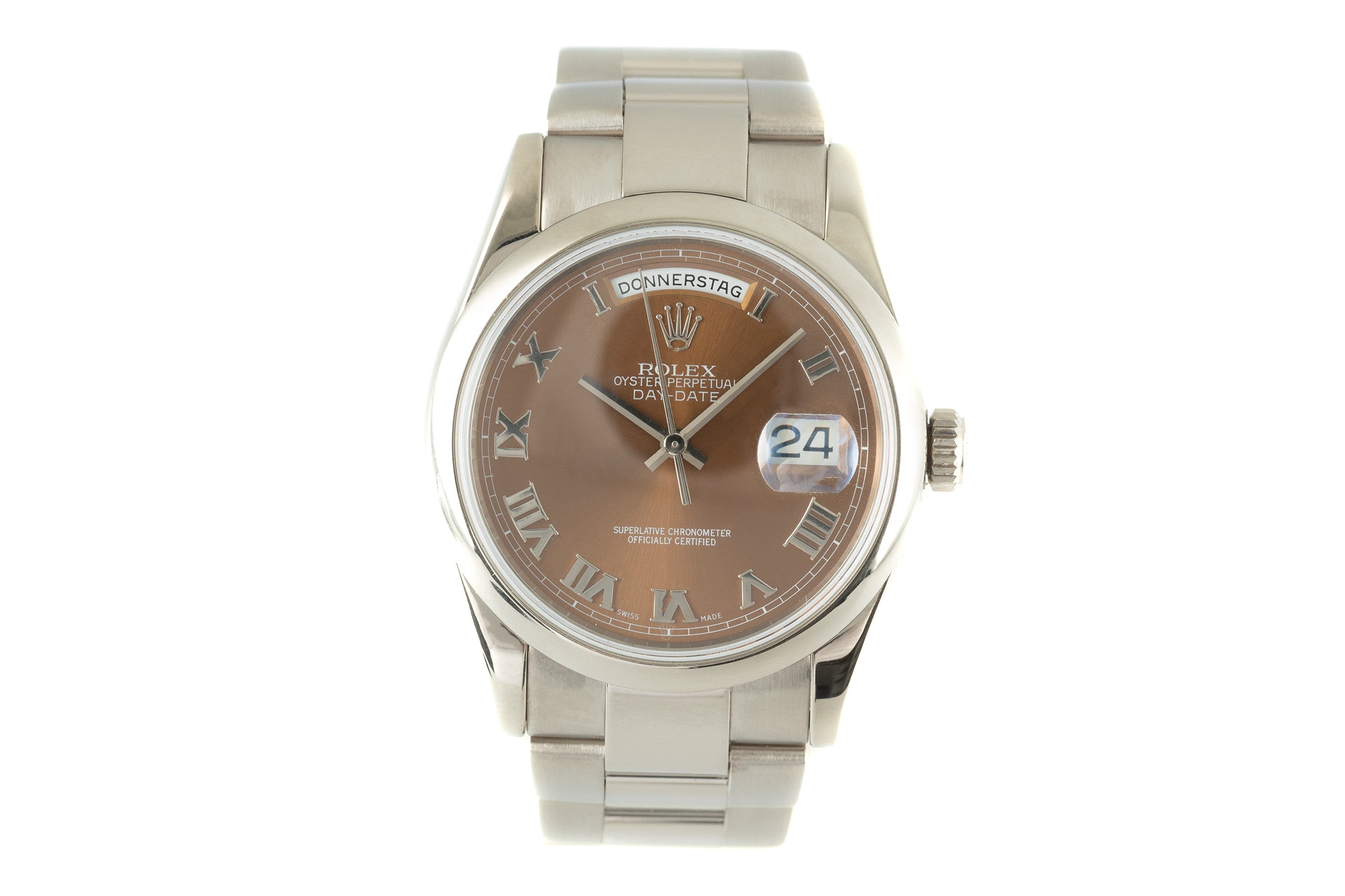 Rolex Day-Date or blanc 18 ct automatique montre pour hommes 118209  [2104684]