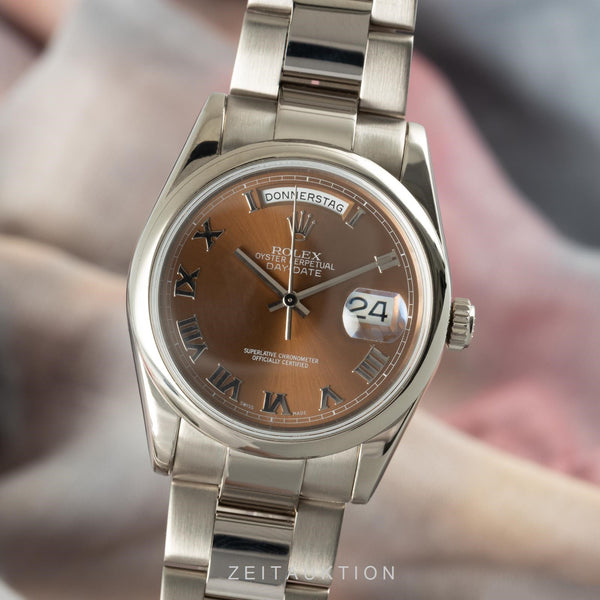 Rolex Day-Date or blanc 18 ct automatique montre pour hommes 118209  [2104684]