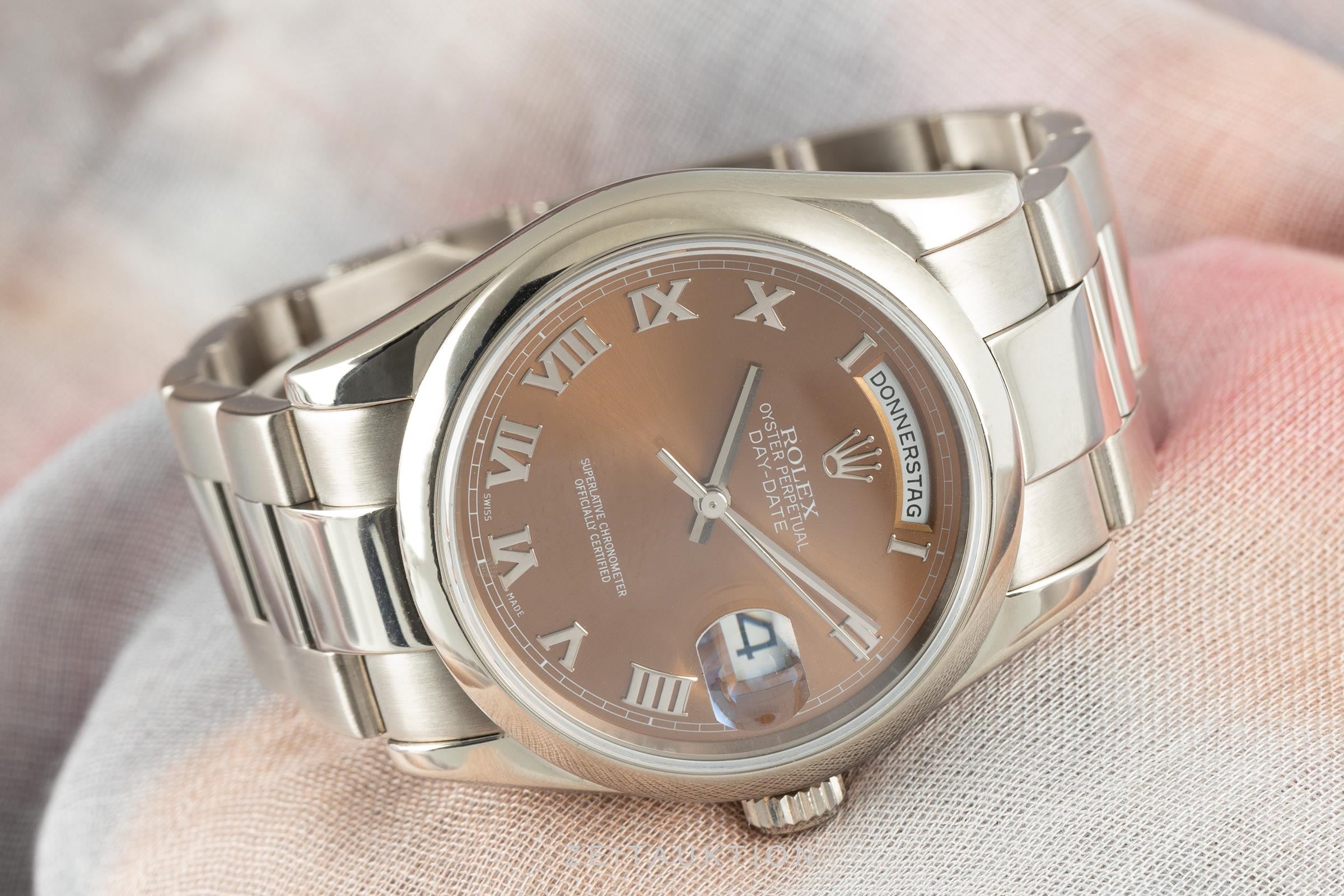 Rolex Day-Date or blanc 18 ct automatique montre pour hommes 118209  [2104684]