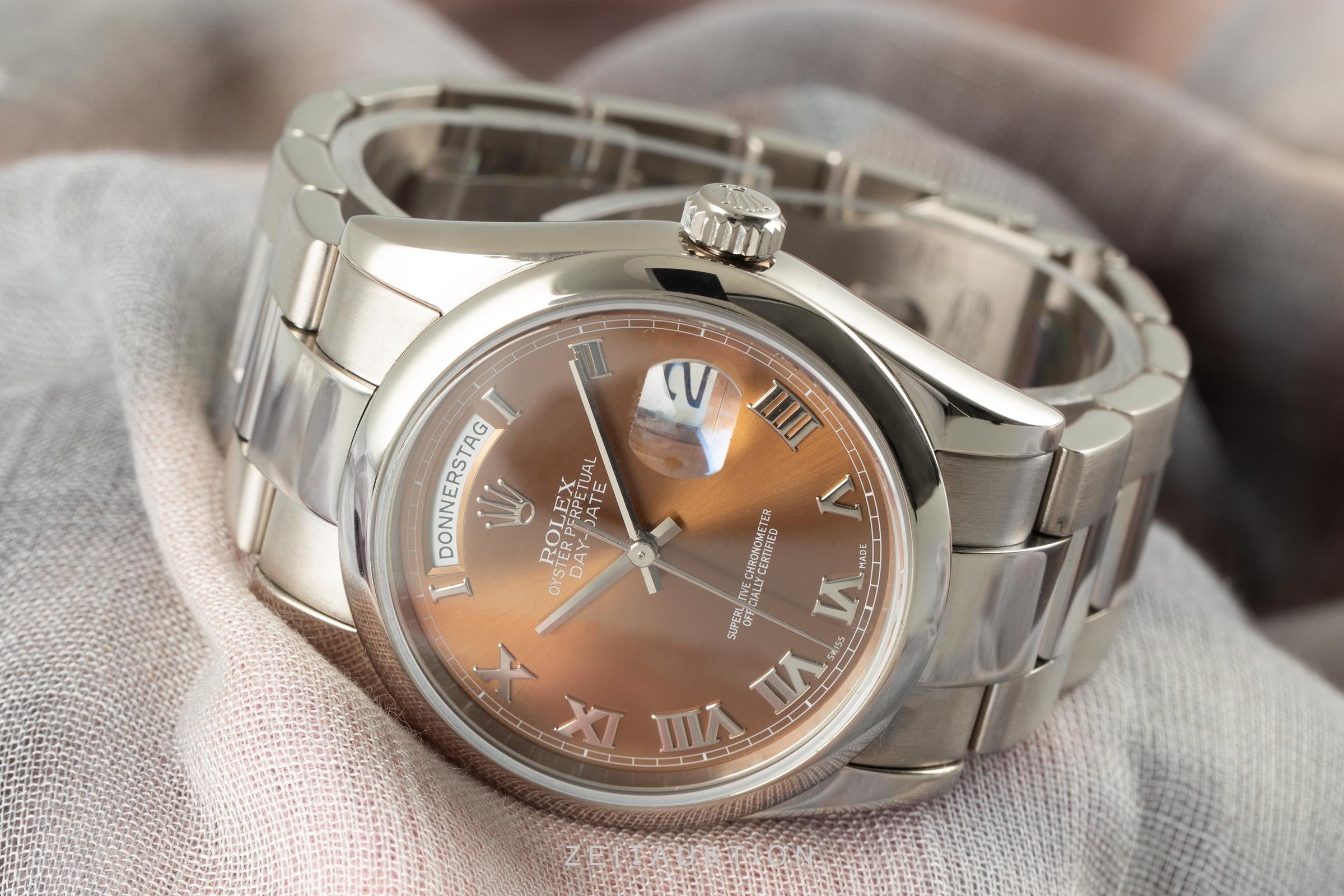 Rolex Day-Date or blanc 18 ct automatique montre pour hommes 118209  [2104684]